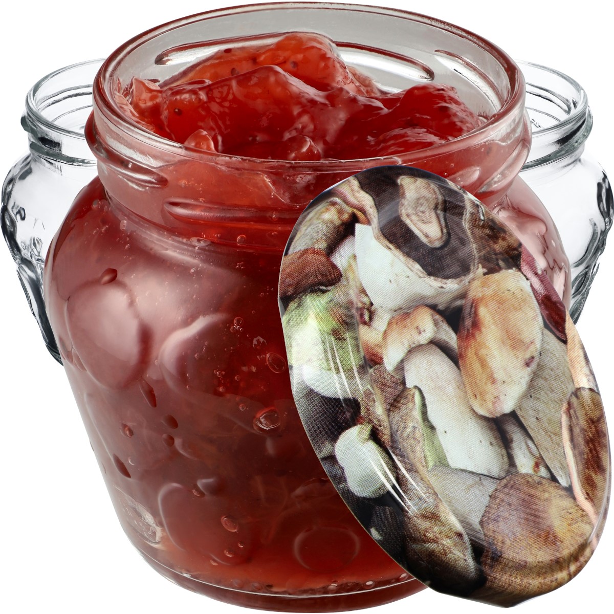 Słoiki Kemi 200ml 10szt 66mm + wieczka "Grzyby"