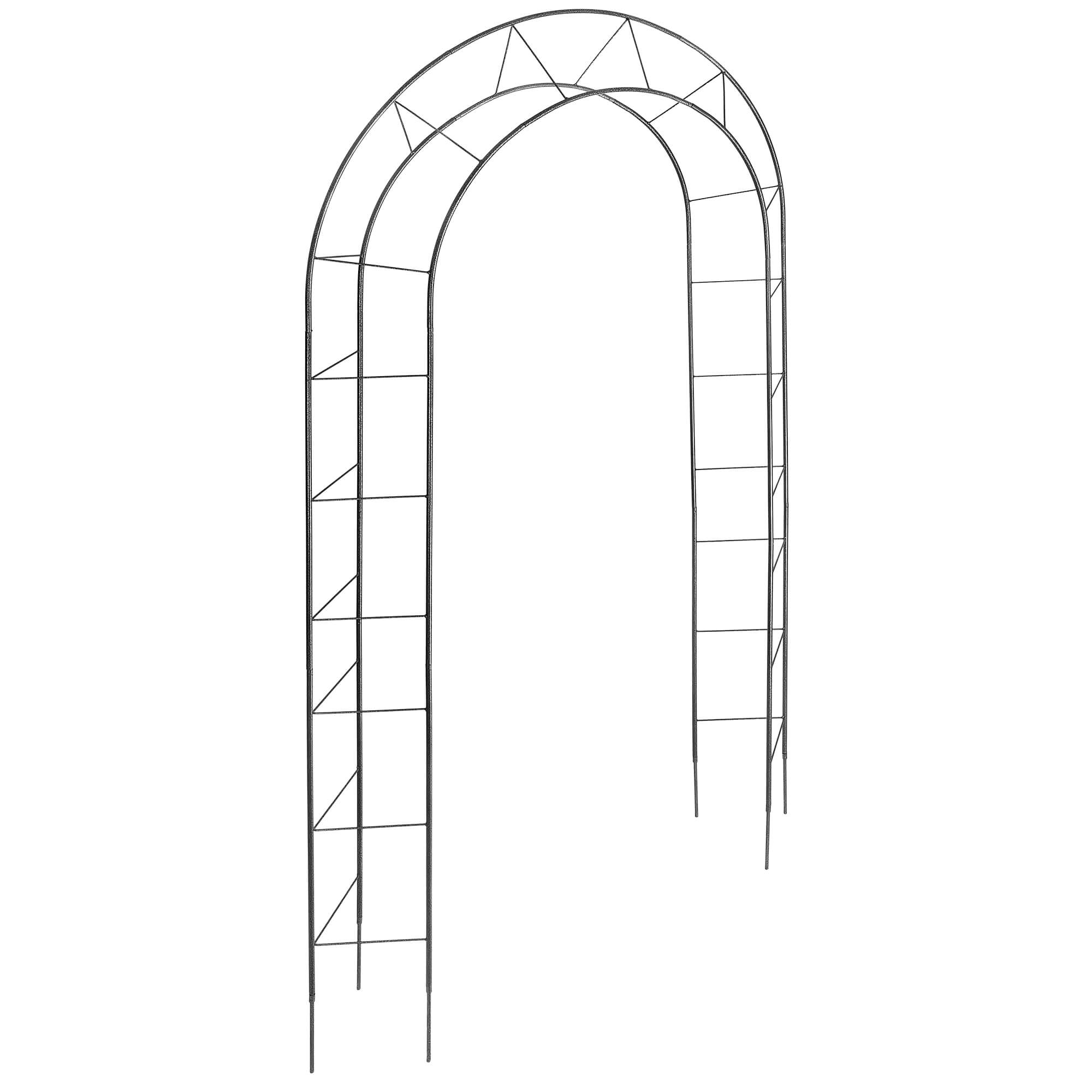 Pergola ogrodowa na kwiaty 273 cm, czarna