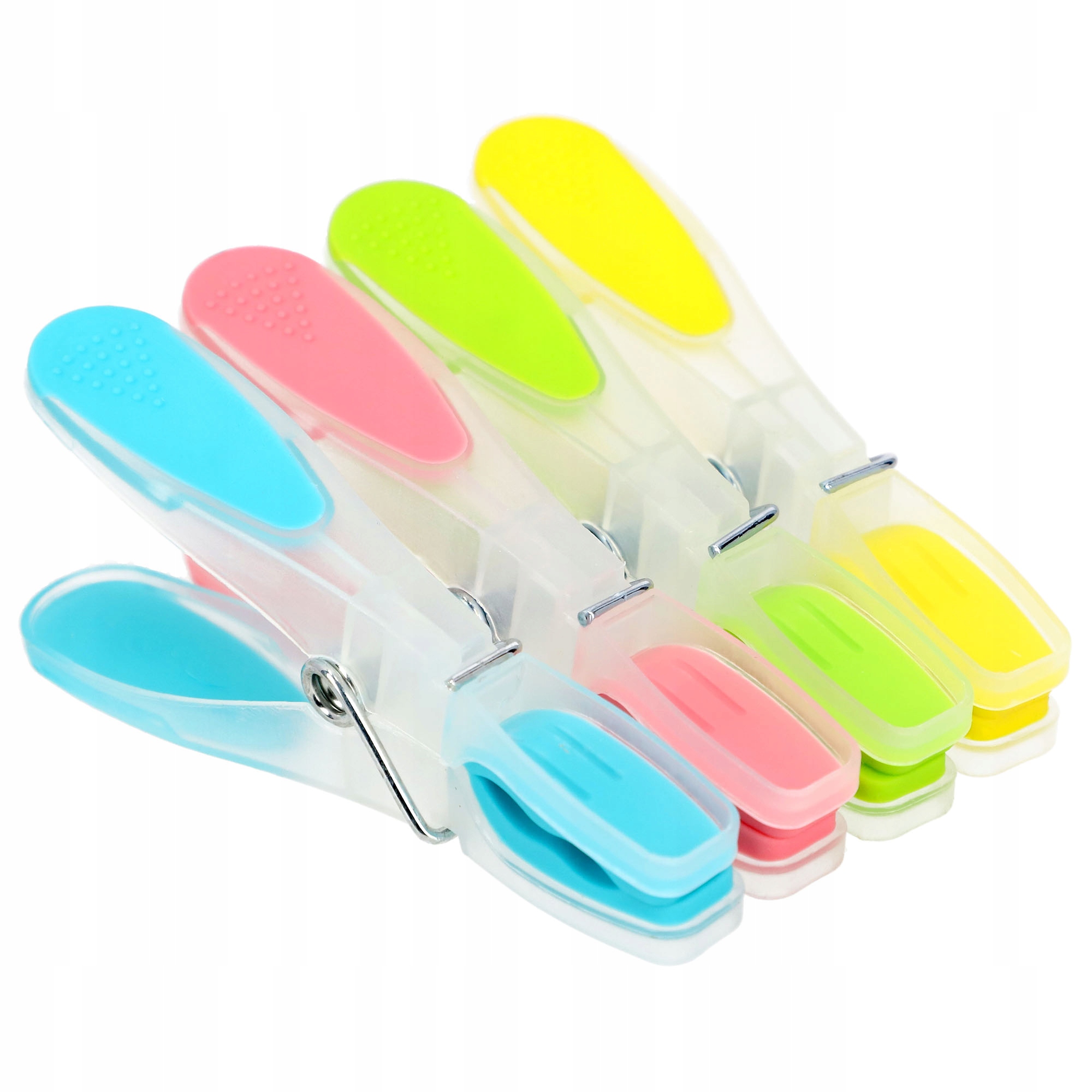 Plastikowe klamerki do bielizny Ravi Extra, 4 kolory, 10 szt.