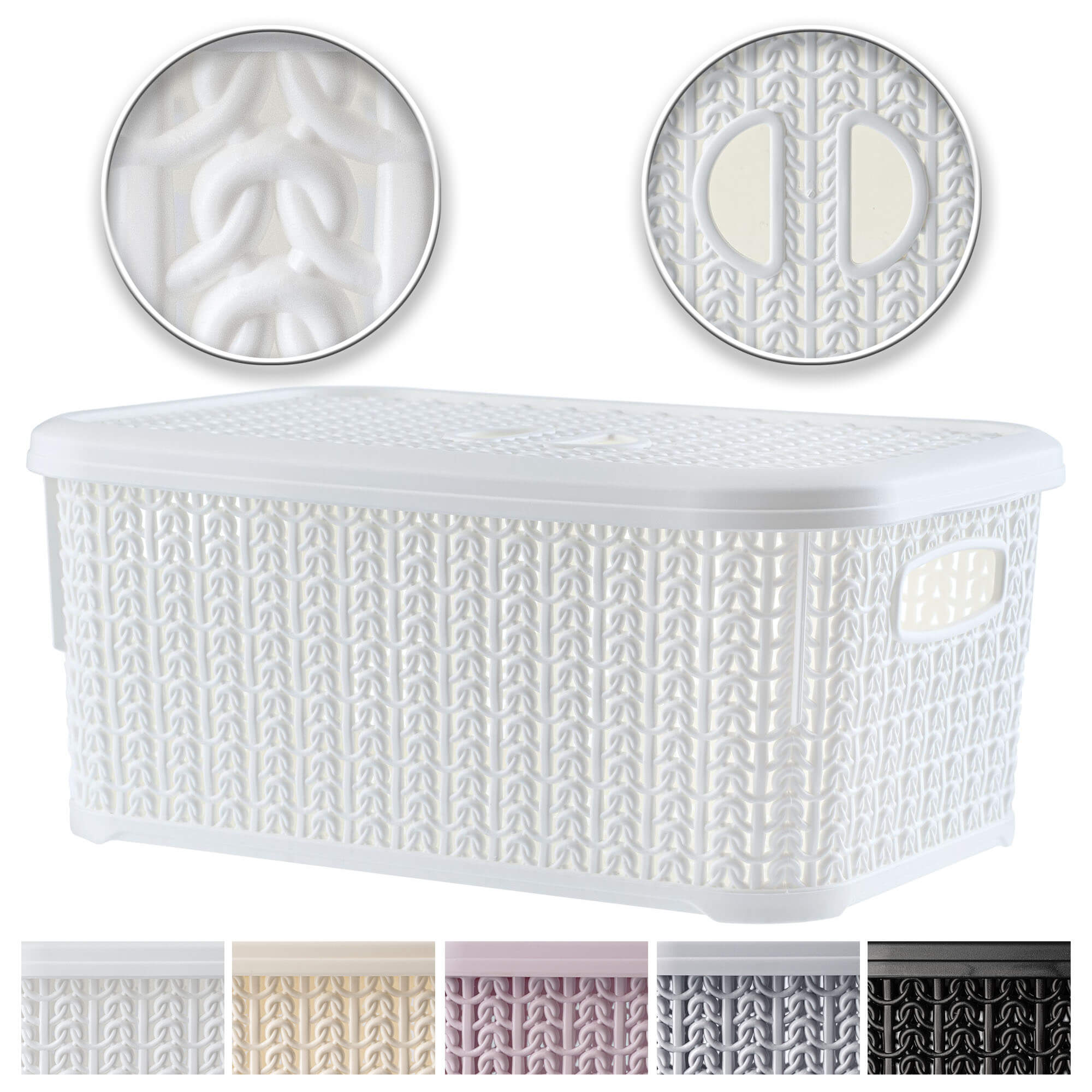 Pojemnik z pokrywą 6L, biały