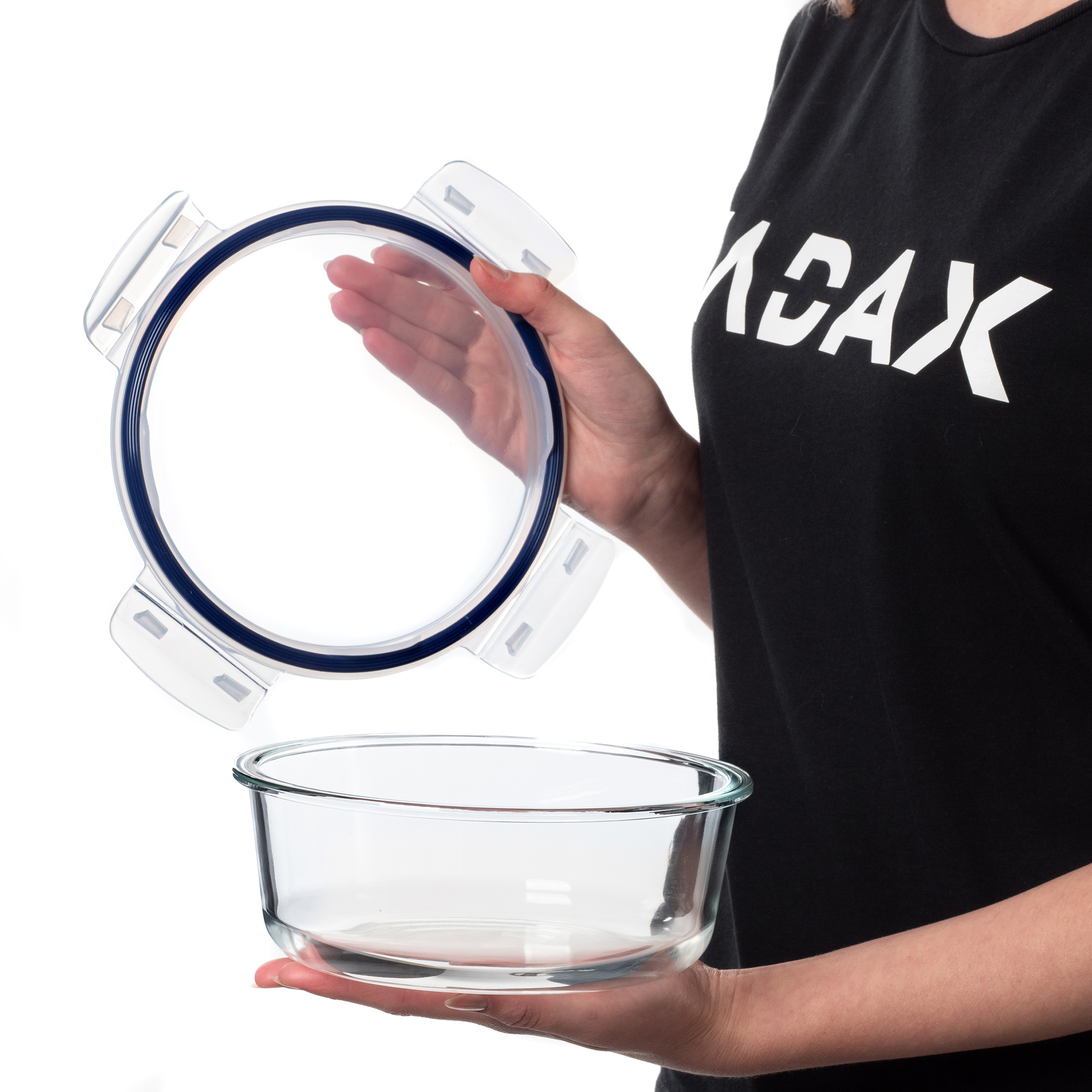 Szklany pojemnik na żywność Athie 1300ml okrągły