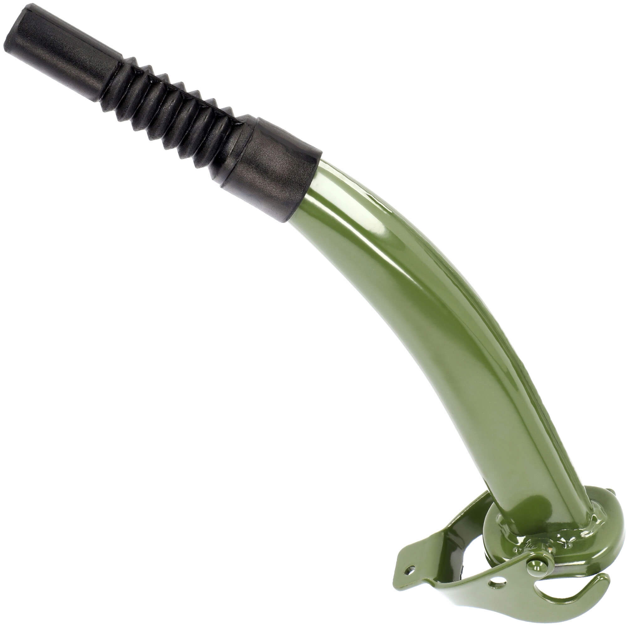 Kanister na paliwo stalowy 5L + lejek 31 cm, zielony