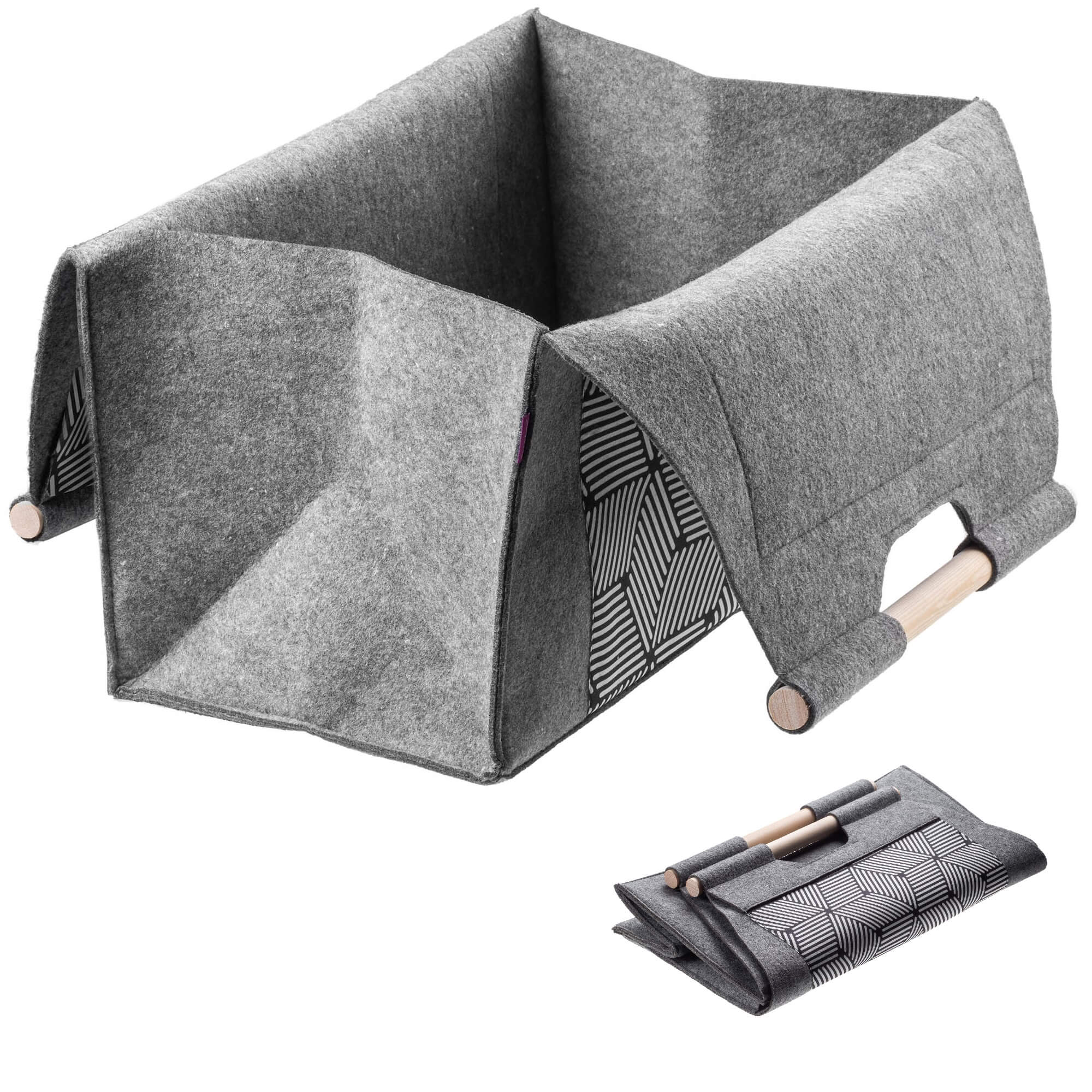 Torba gospodarcza na drewno kominkowe wzór cube