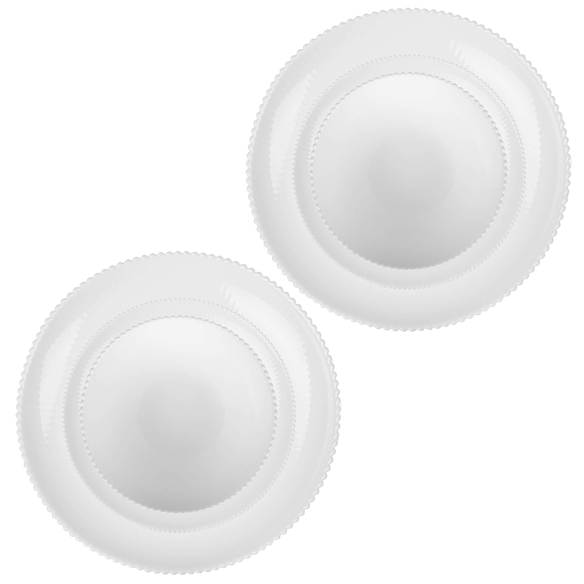 Zestaw obiadowy Regno biały 2 komplety