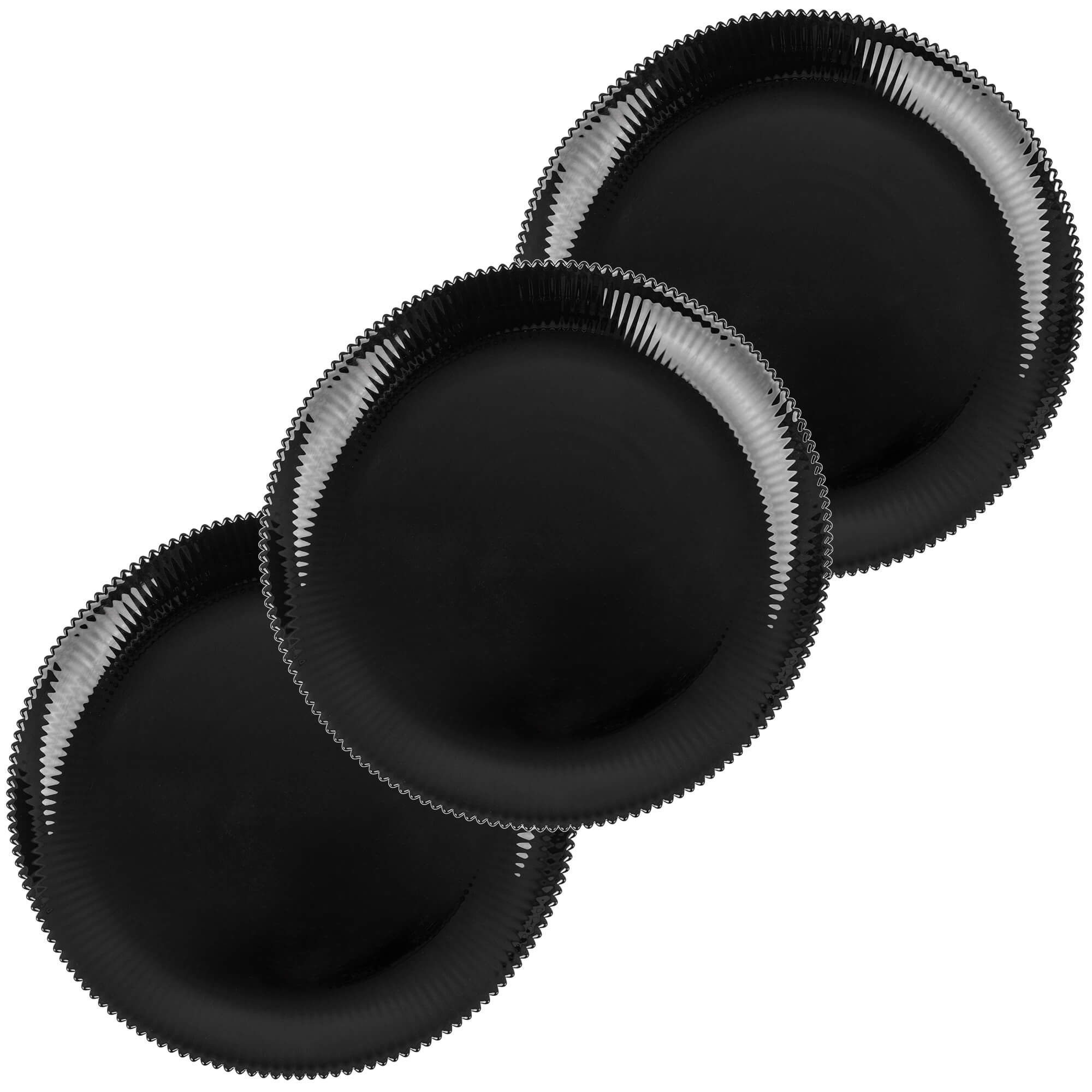 Talerz płytki Regno 26.5 cm czarny 3 szt.