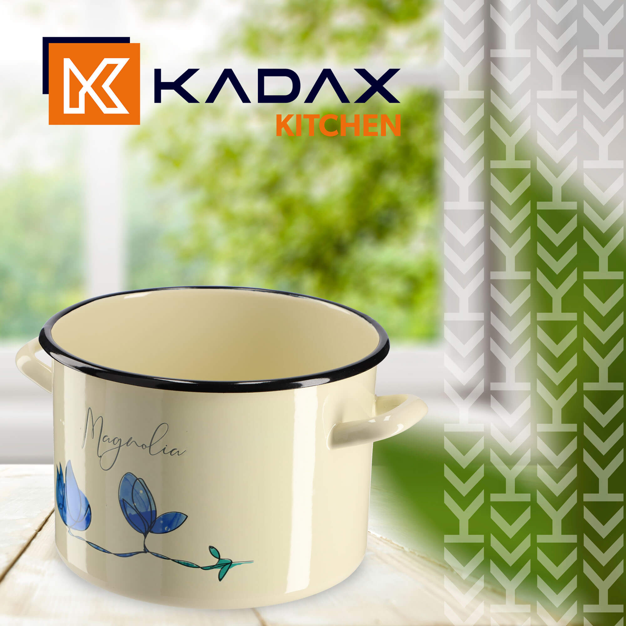 Garnek Emaliowany Luca 6L, magnolia