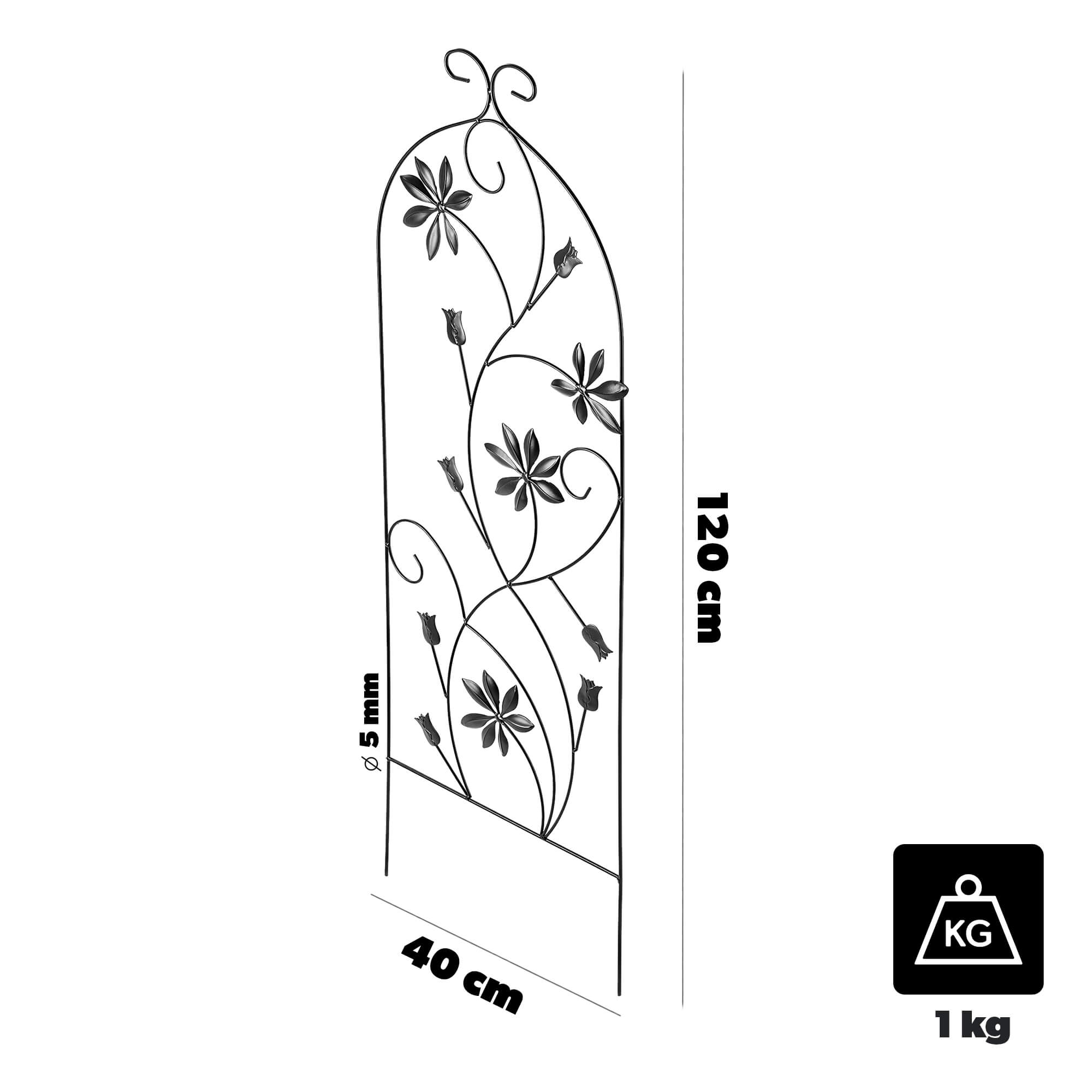 Podpora ogrodowa Unverre 120 x 40 cm liście 4 szt.