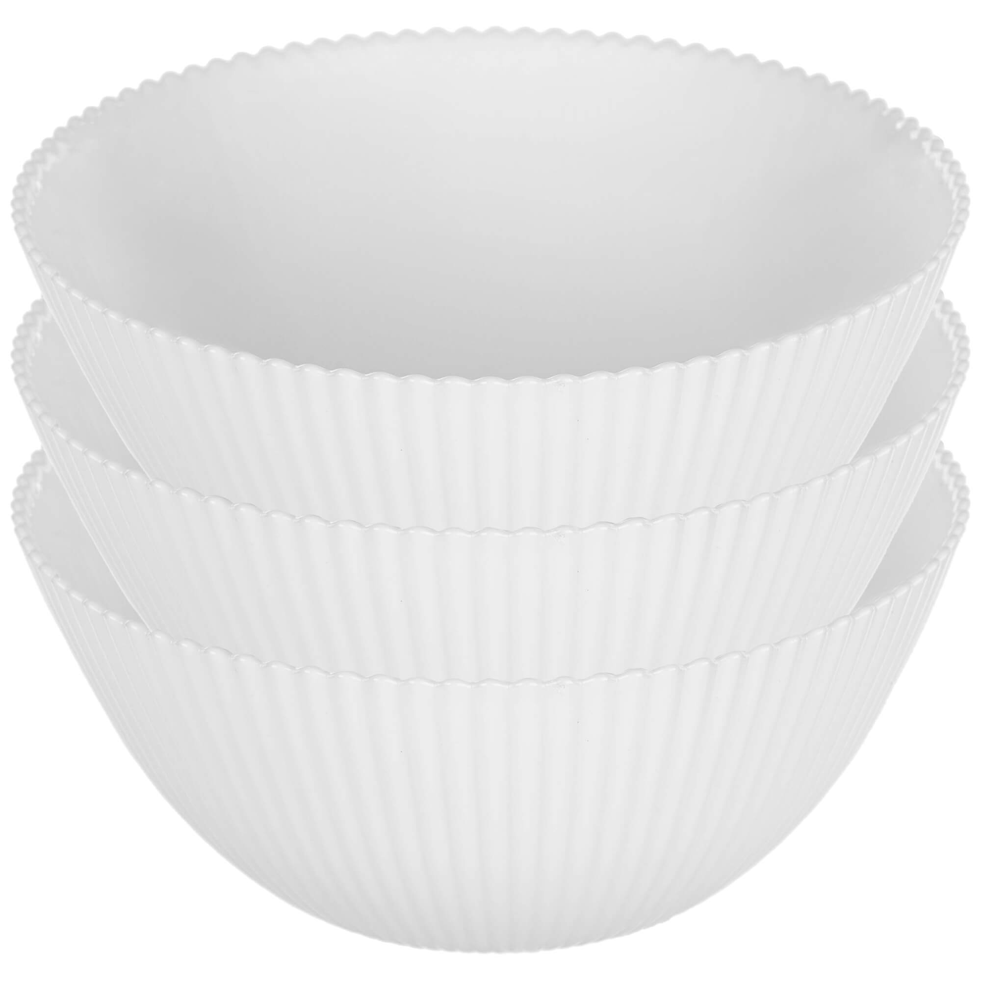 Salaterka szklana Regno 15.2 cm biała 3 szt.