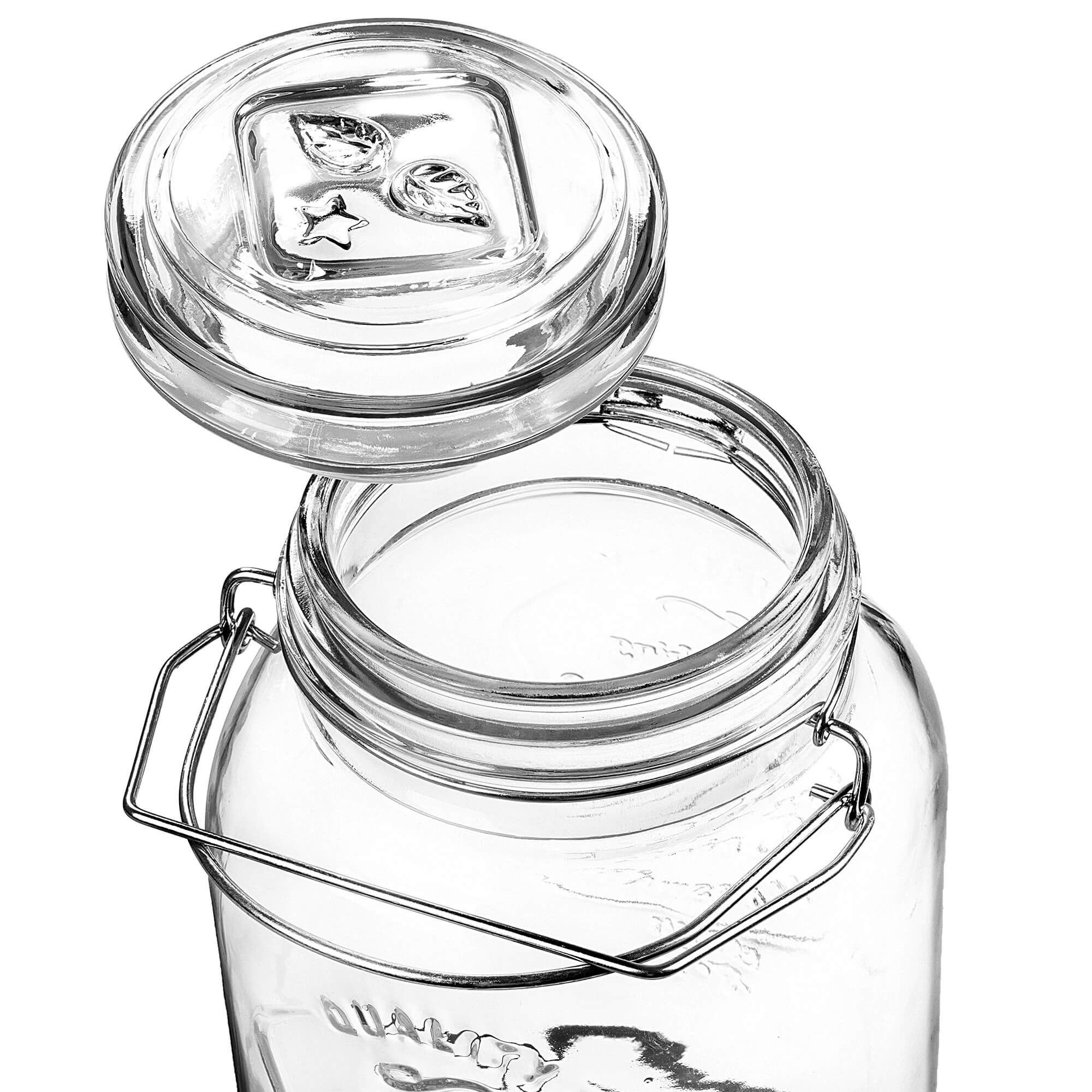 Słój z kranikiem Mesagne do zimnych napojów i lemoniady 4L z podstawką i szklaną pokrywką