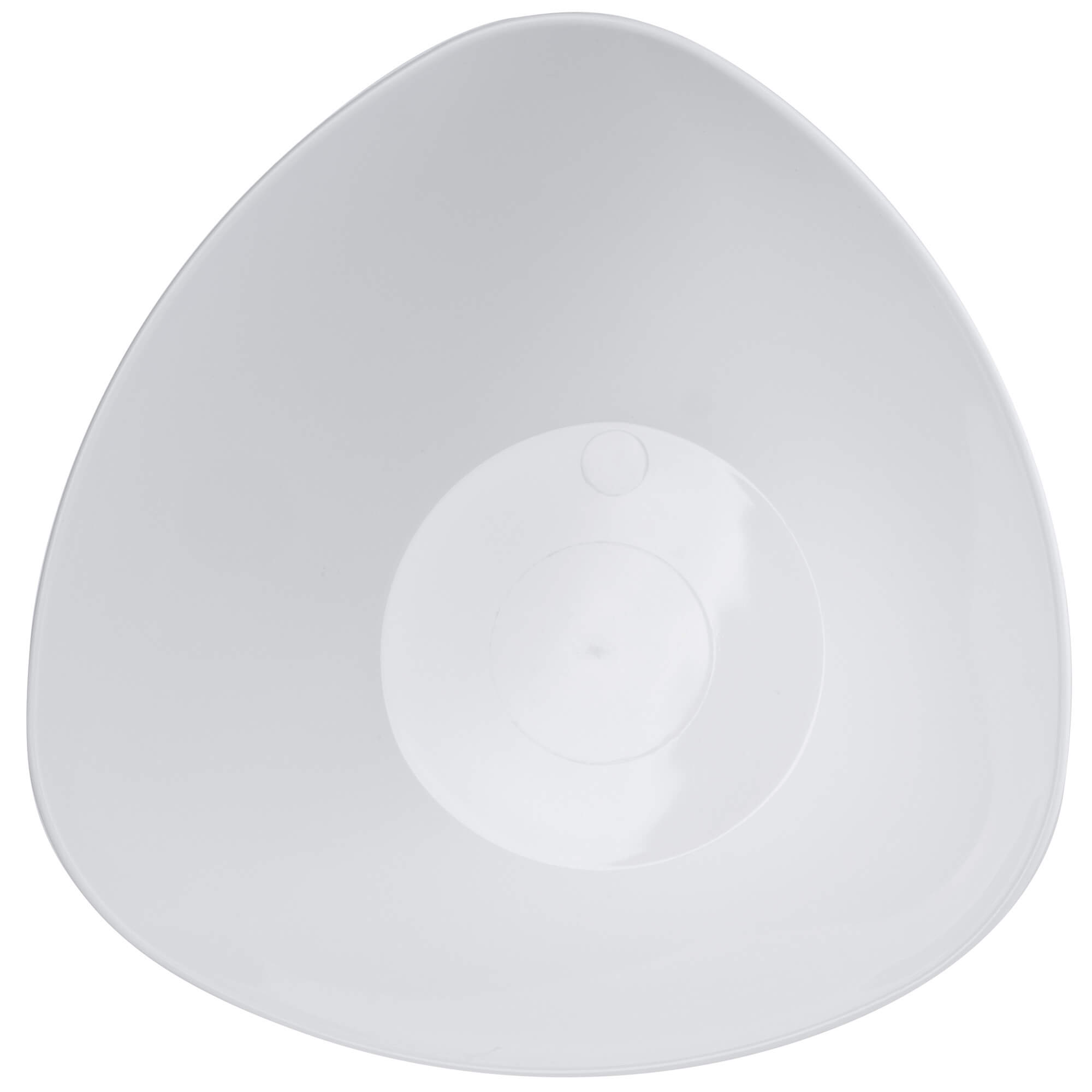 Doniczka trójkątna z podstawką 18 x 12 cm, biała