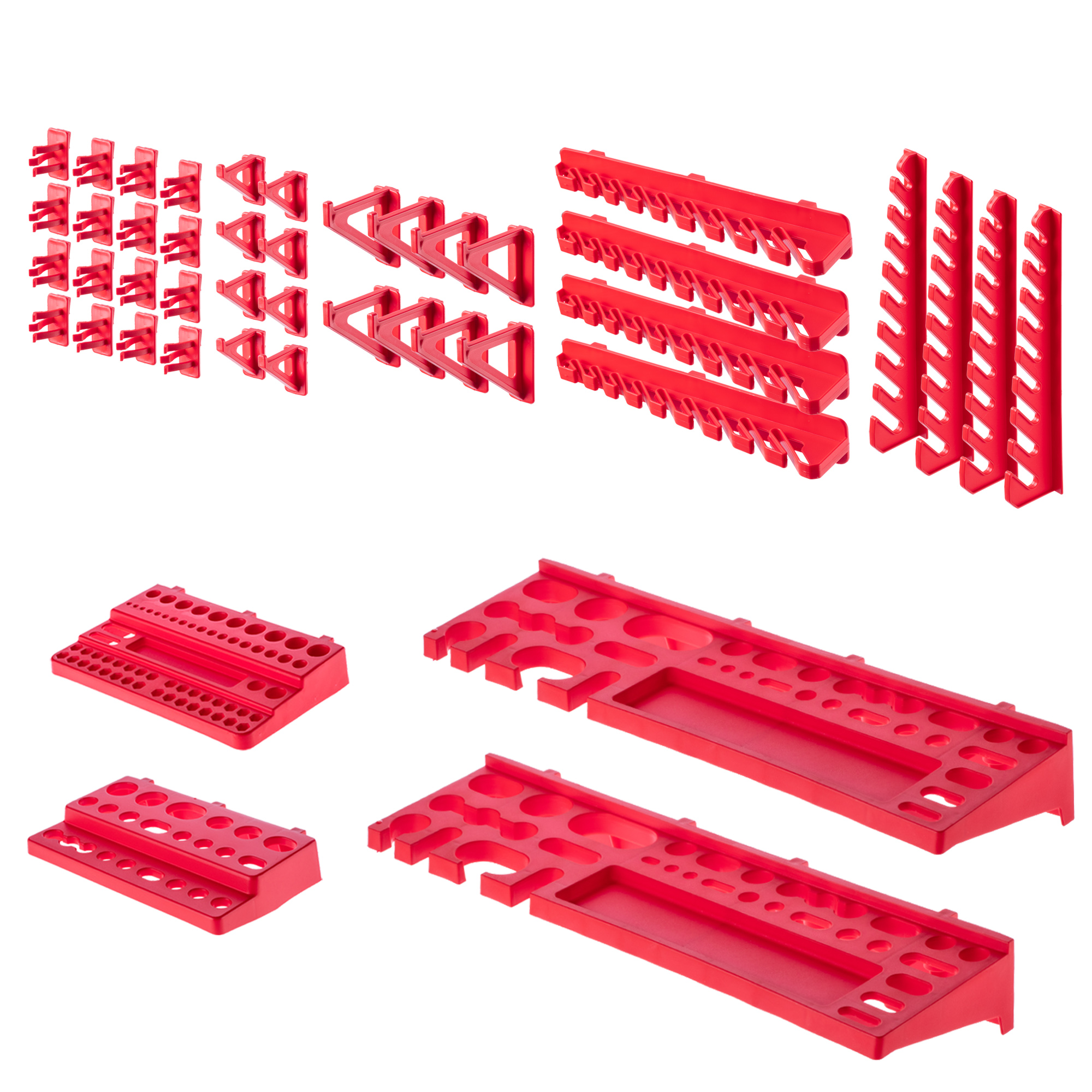 Tablica warsztatowa Lokke 80 elementów 116 x 78 cm, czarno-czerwona