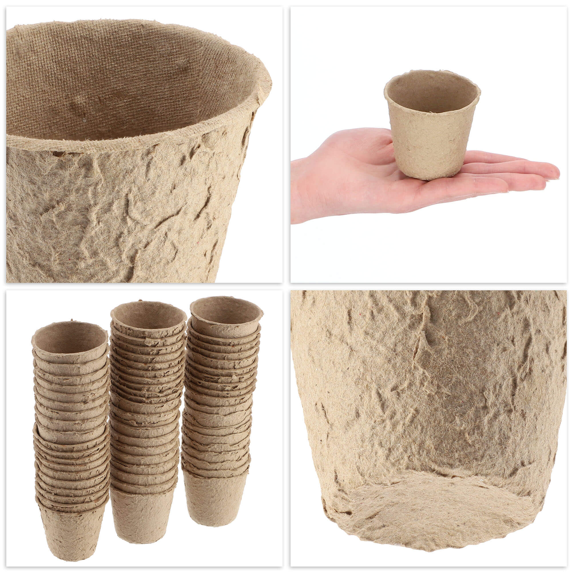 Doniczki torfowe Turgon, 6 cm 60 szt.