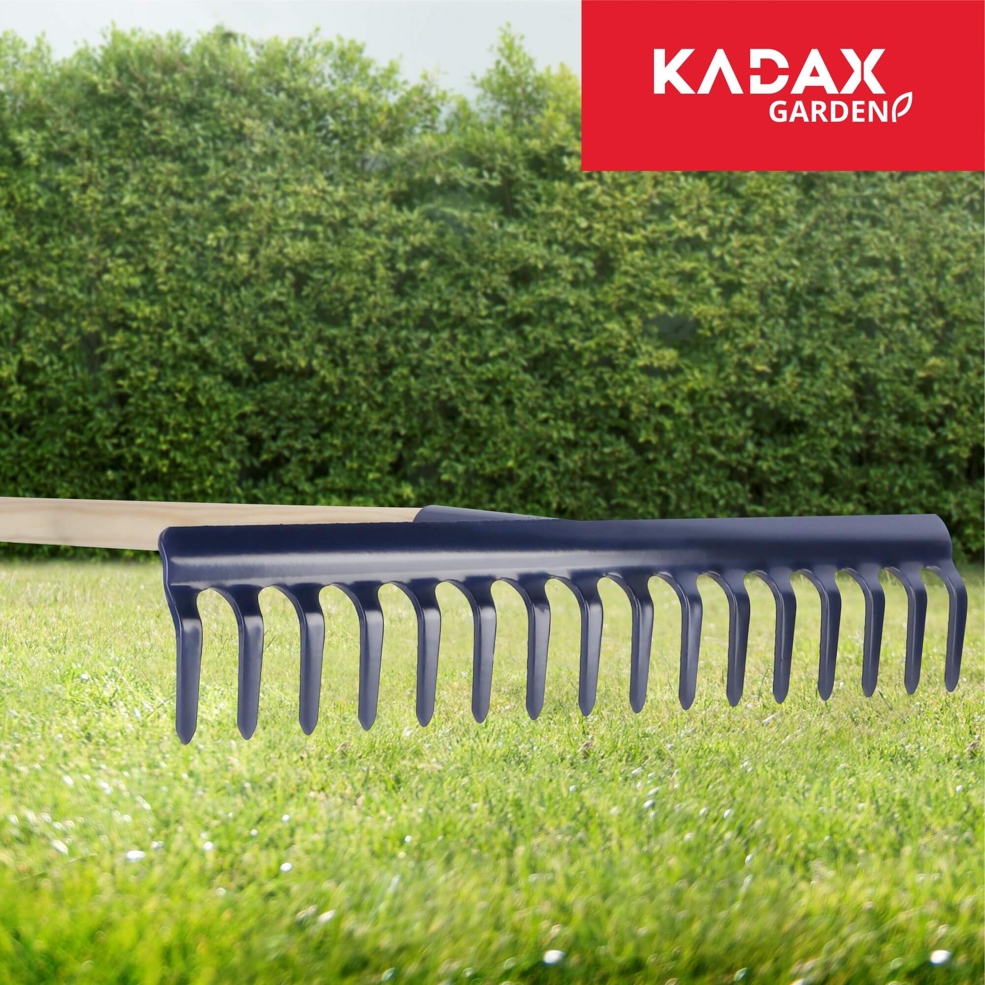 Grabie metalowe Vinci 48 x 155 cm, niebieskie 16-zębne