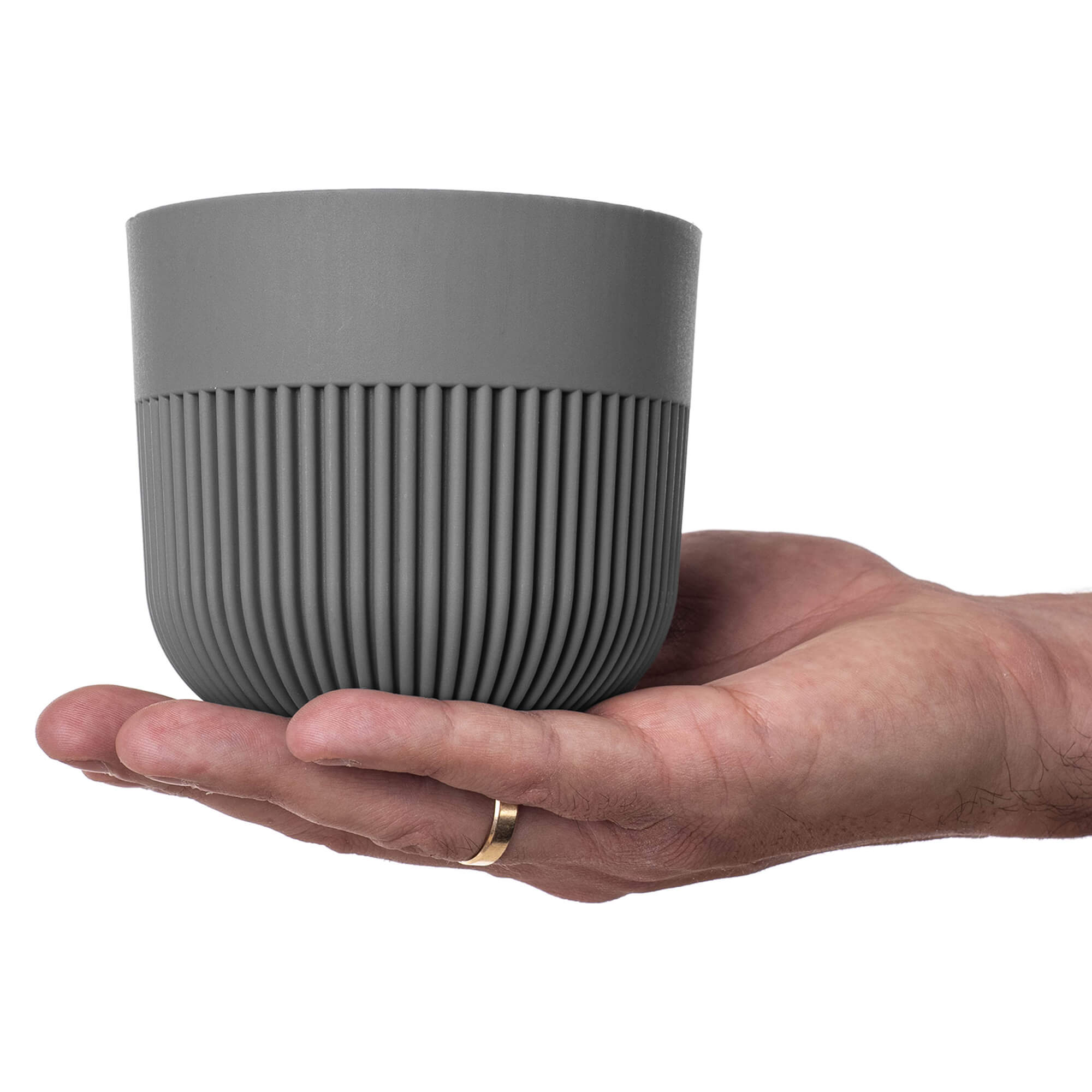 Doniczka osłonka Ornon 11 cm ciemny szary