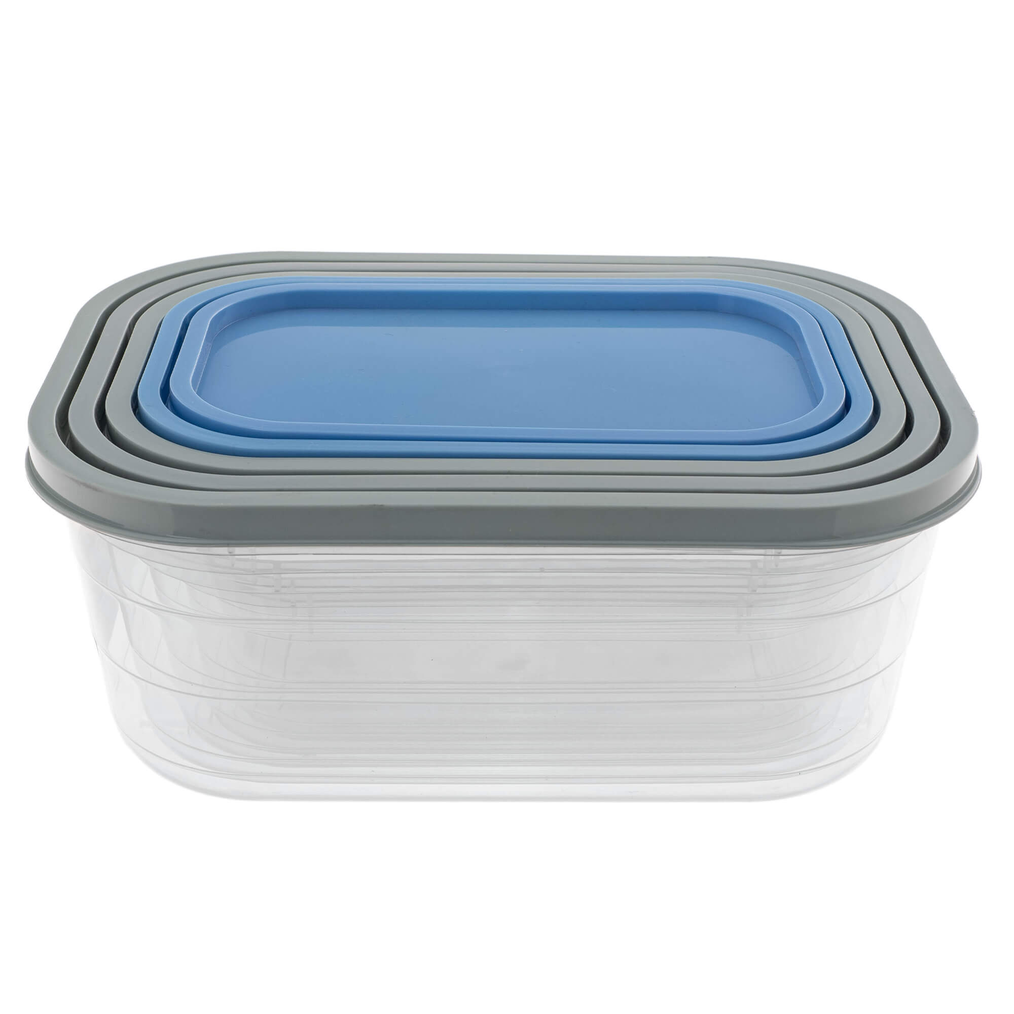 Pojemniki na żywność Reus kwadratowe 5szt, niebieskie