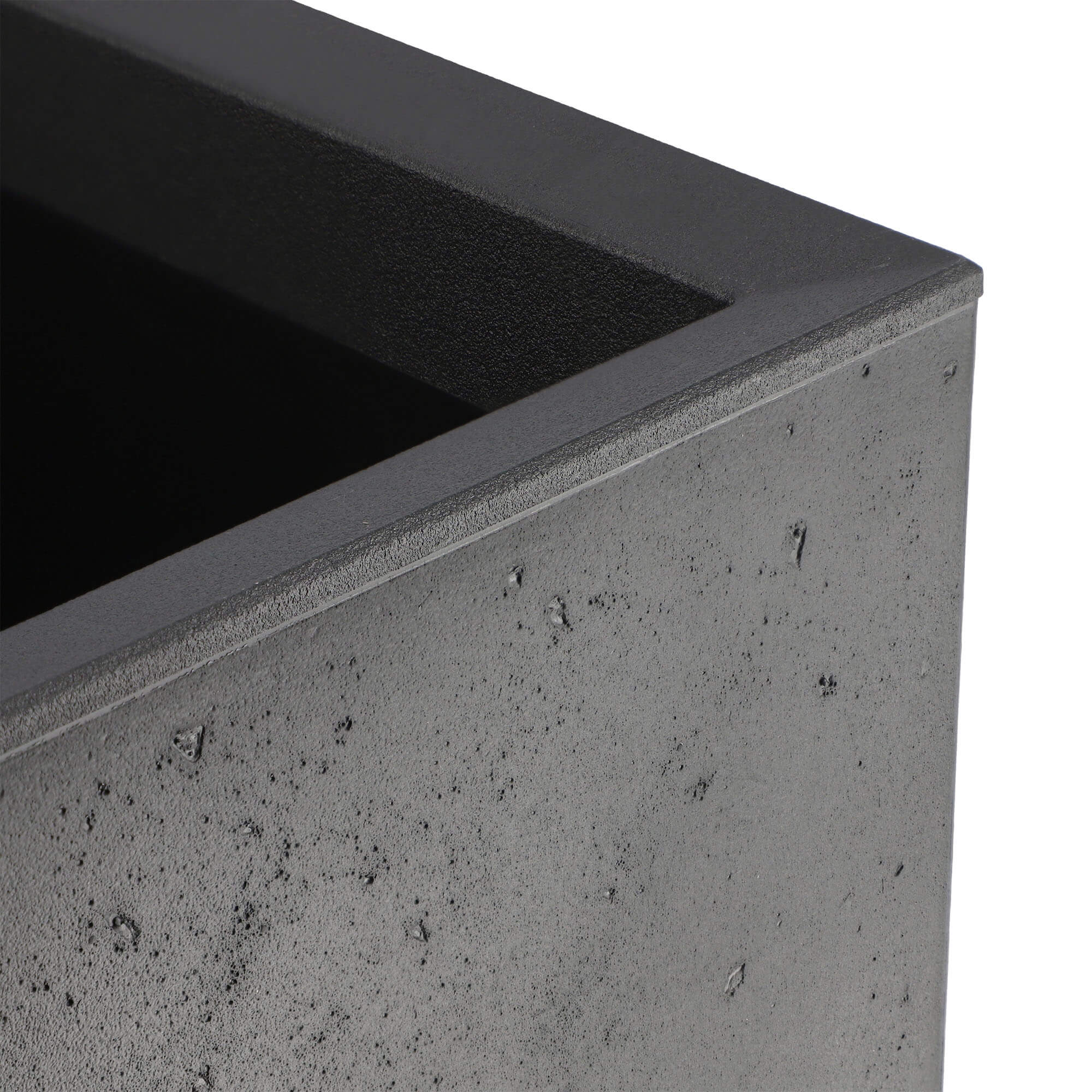 Donica na kółkach Sore 40cm czarny beton