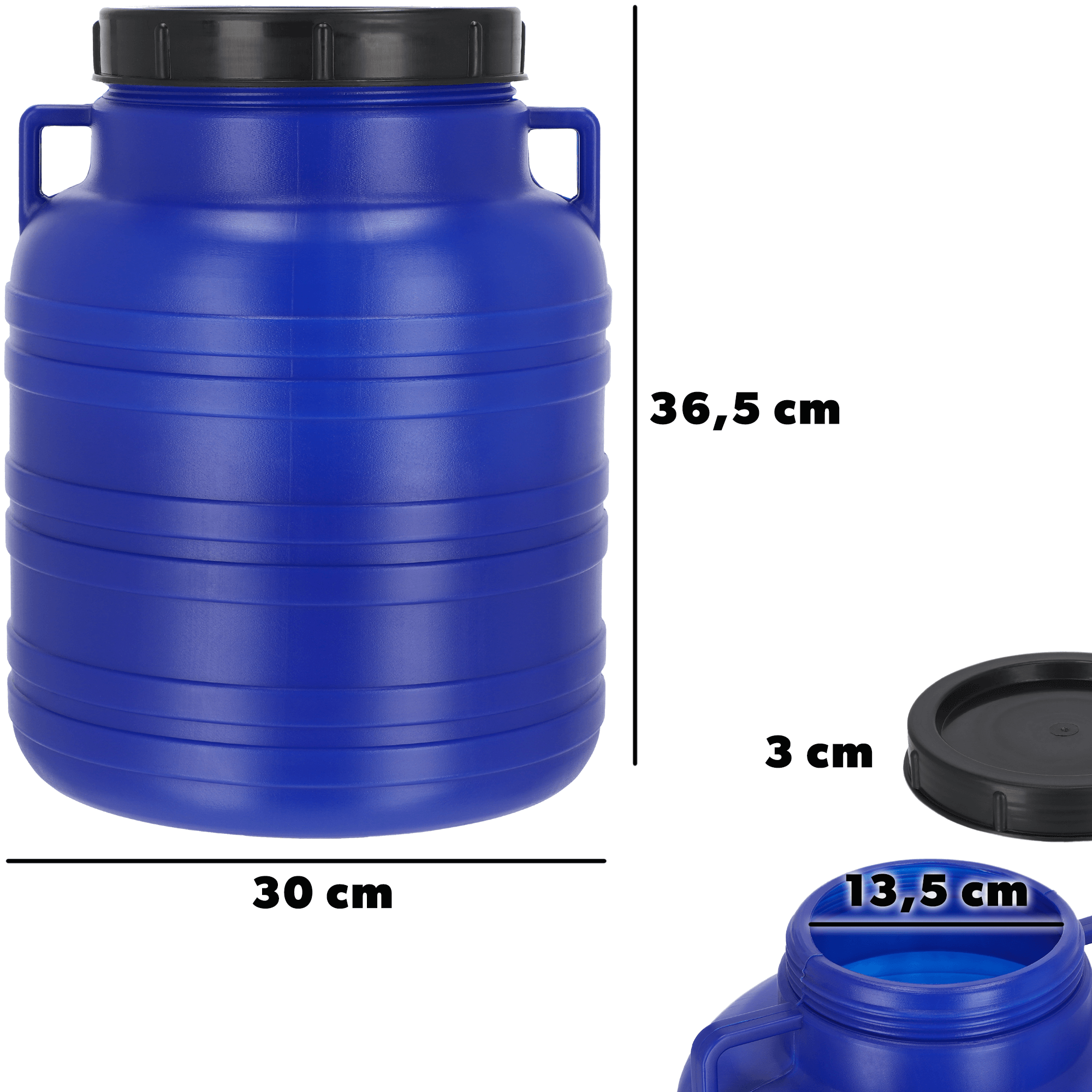 Plastikowa beczka do kiszenia Odda 20L, niebieska