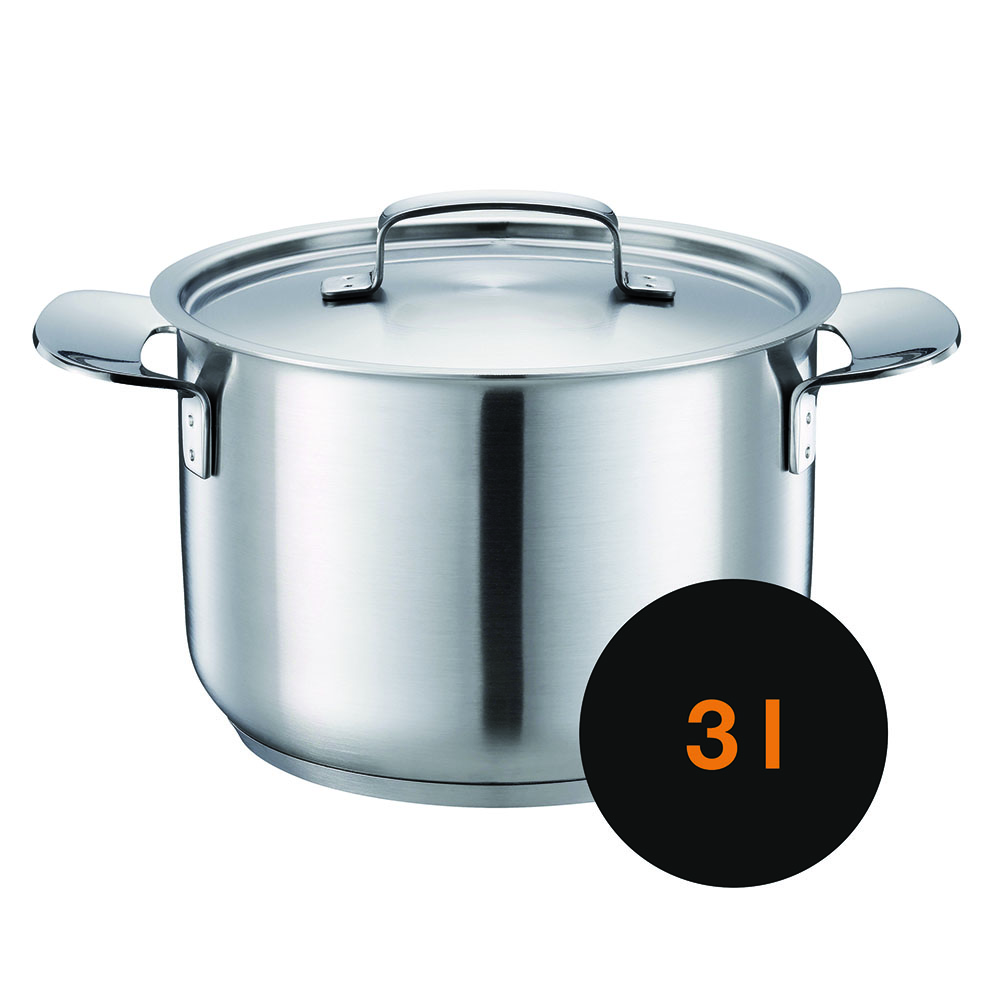 Fiskars 1064751 All Steel Garnek 3 l z pokrywką
