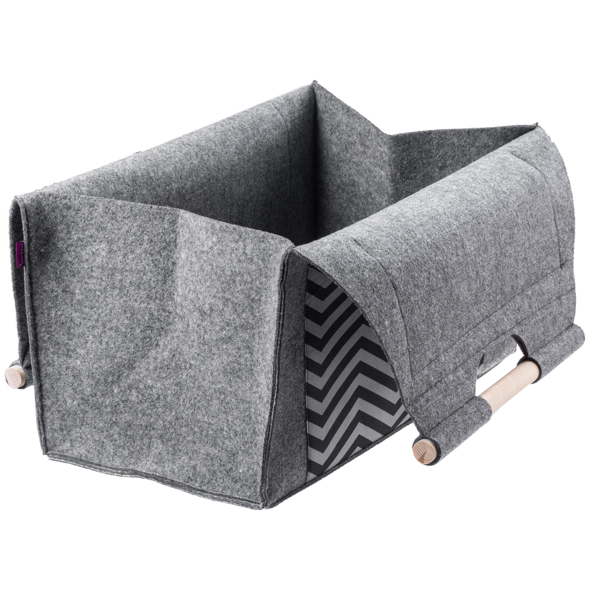 Torba gospodarcza na drewno kominkowe wzór zigzag