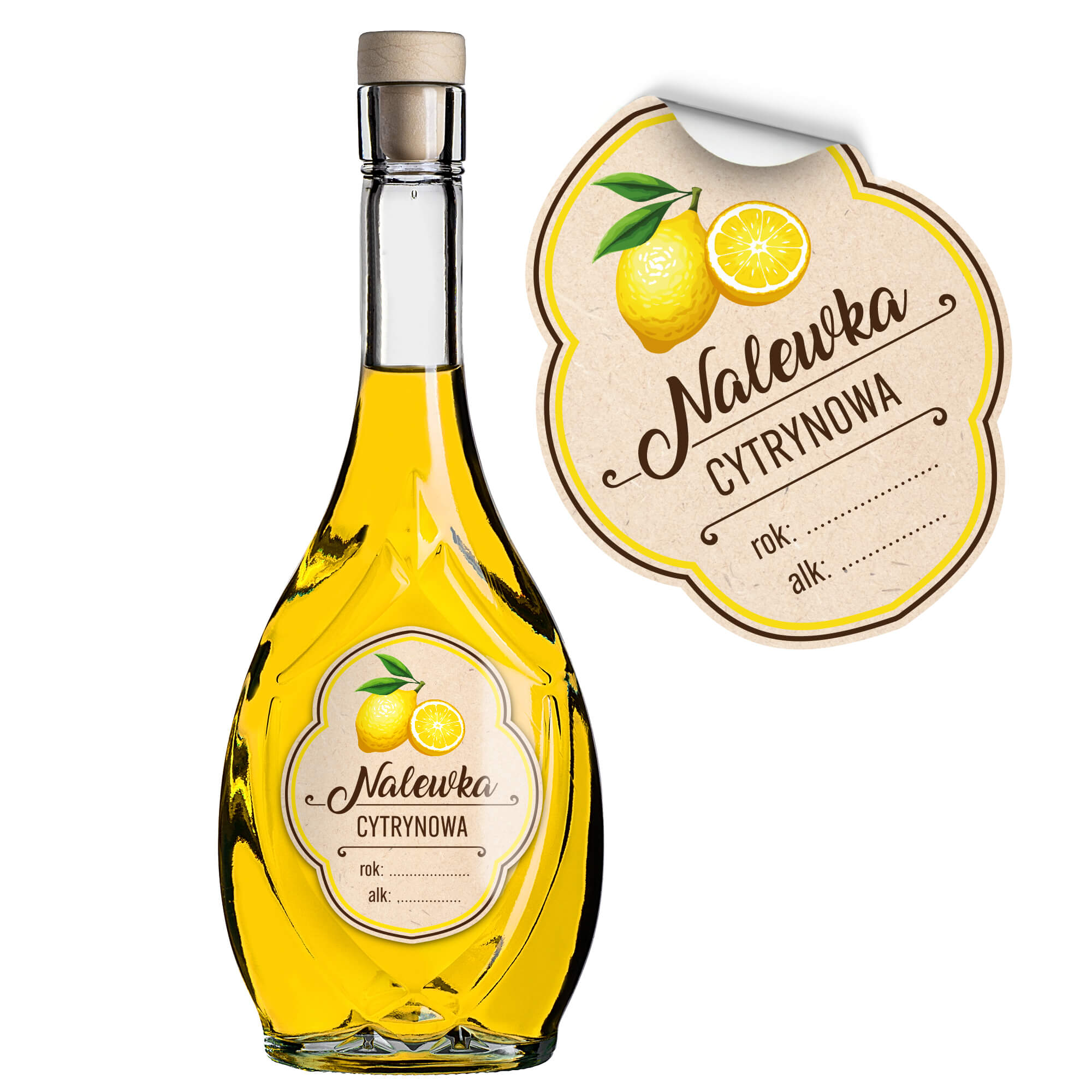 Etykiety na butelki Serre "Nalewka cytrynowa" 10 szt.