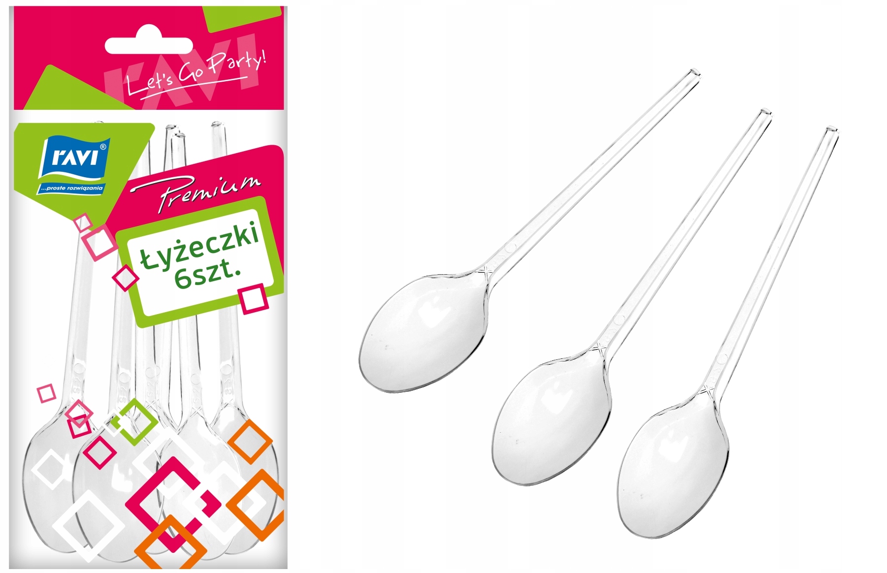 Łyżeczki jednorazowe Ravi Premium, 6 szt.