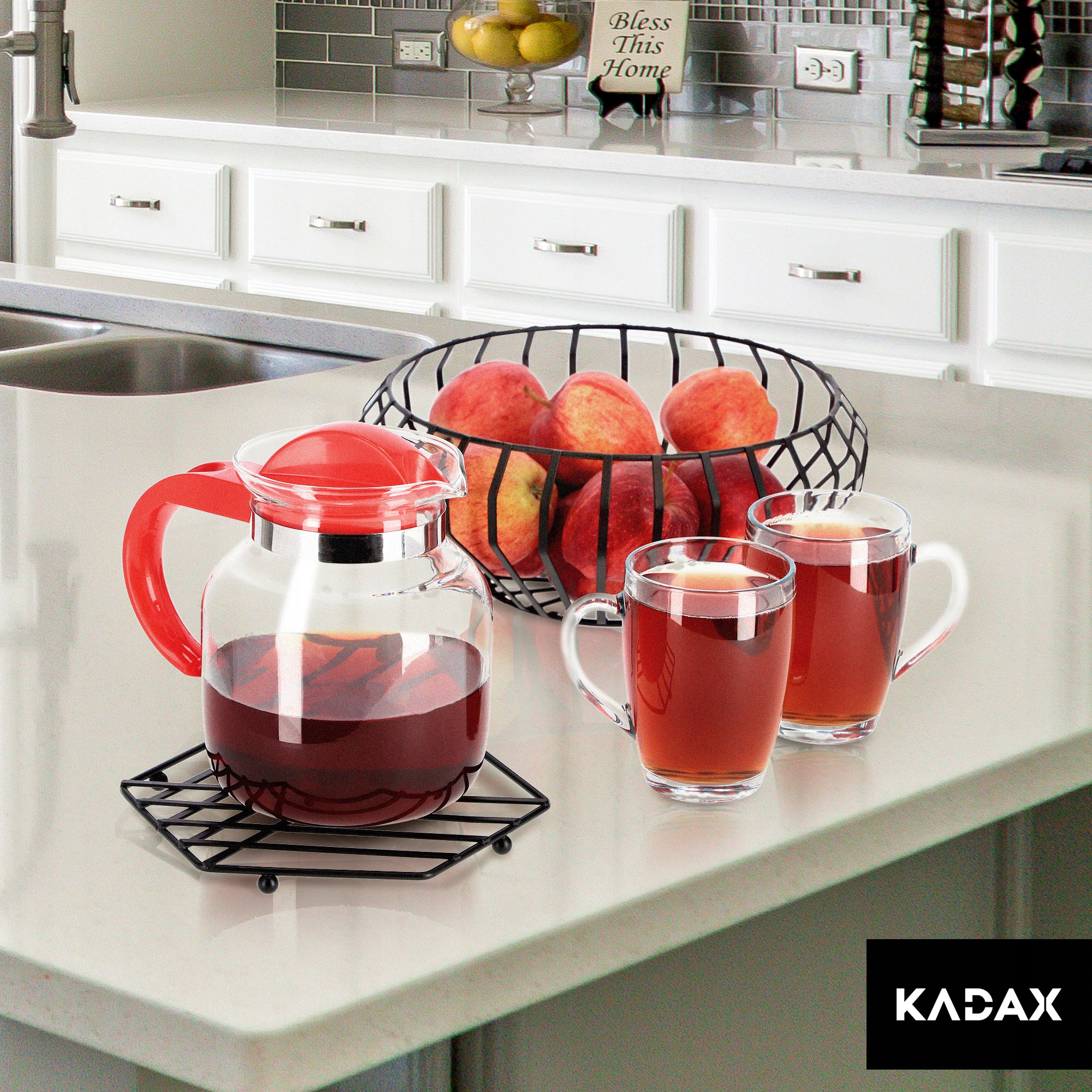 Podstawka sześciokątna pod naczynia, czarna