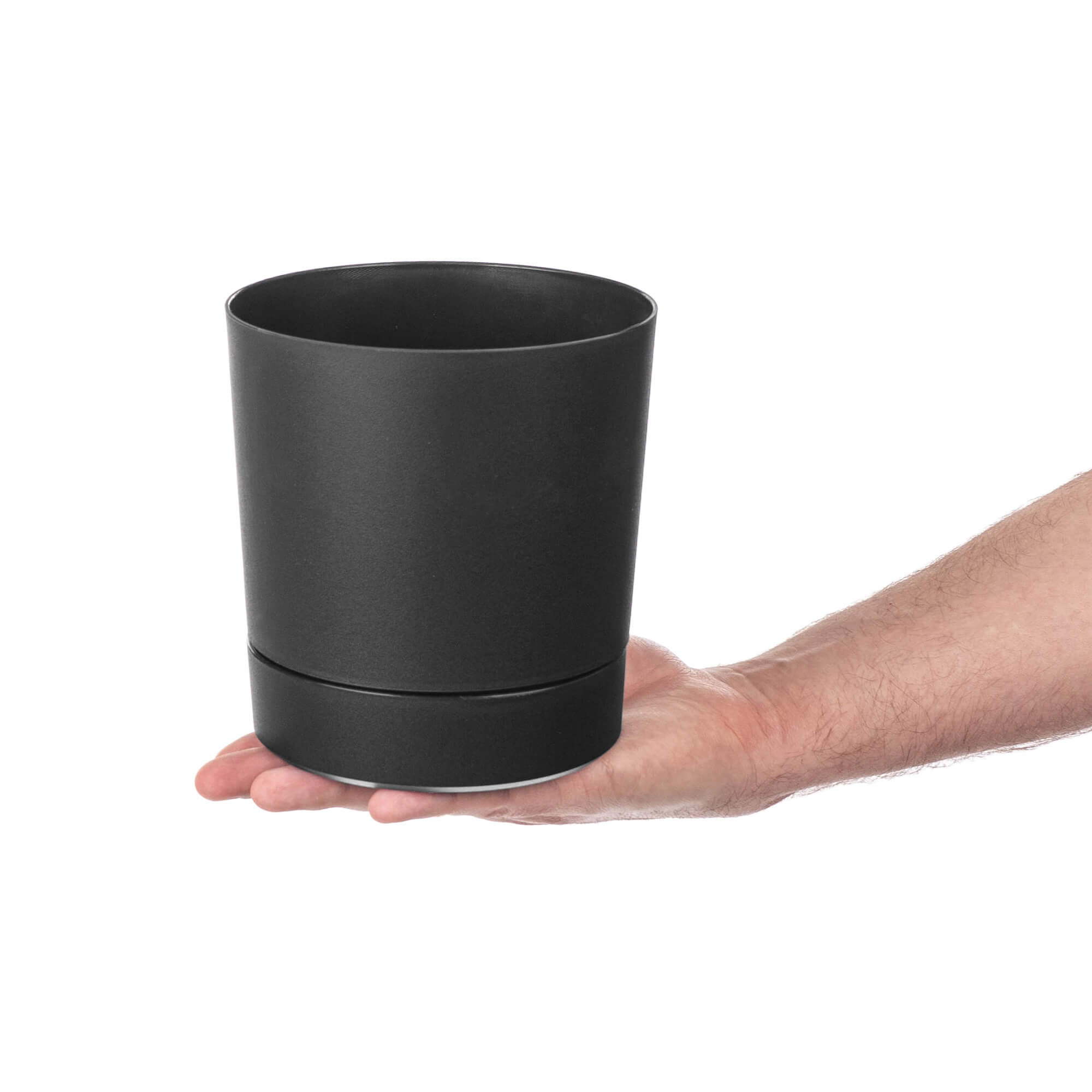 Donica z podstawką Verri 14.5 cm czarna