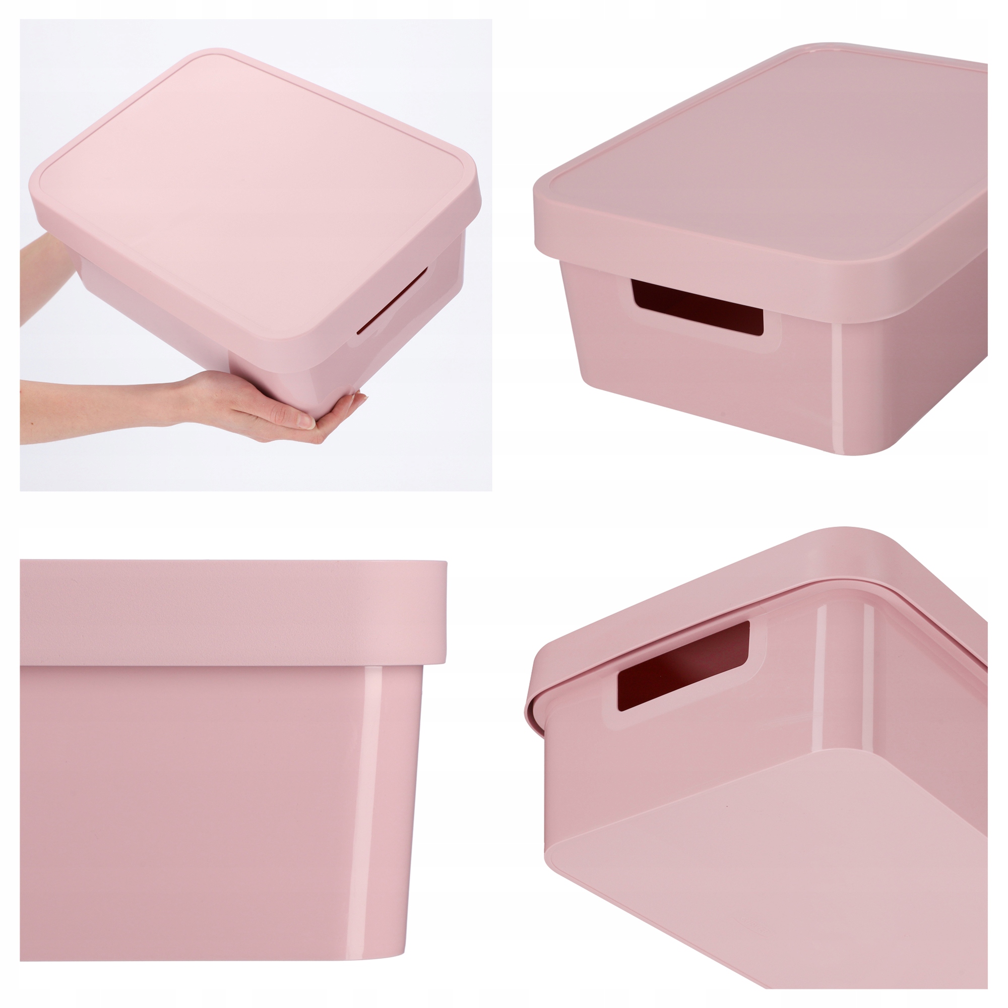 Pojemniki do przechowywania Curver Infinity 4.5+11+17L różowe z pokrywą