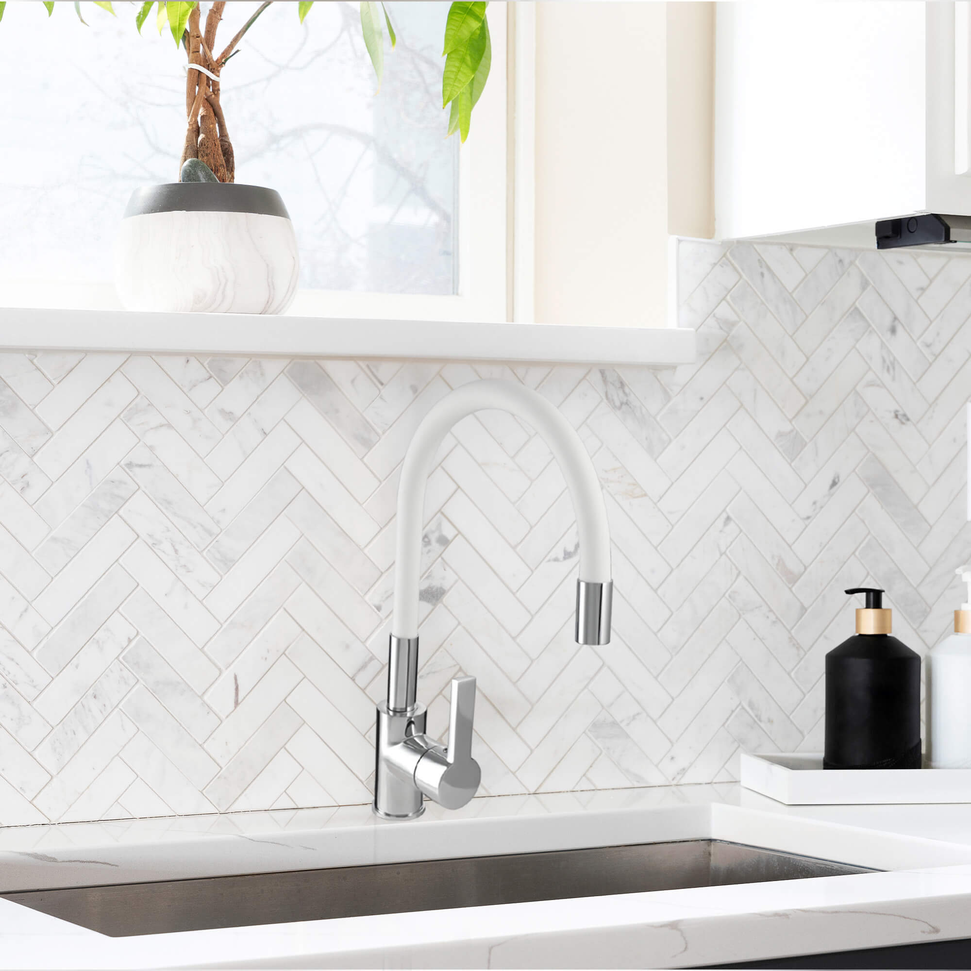 Bateria kuchenna Gospo Flex stojąca, biała