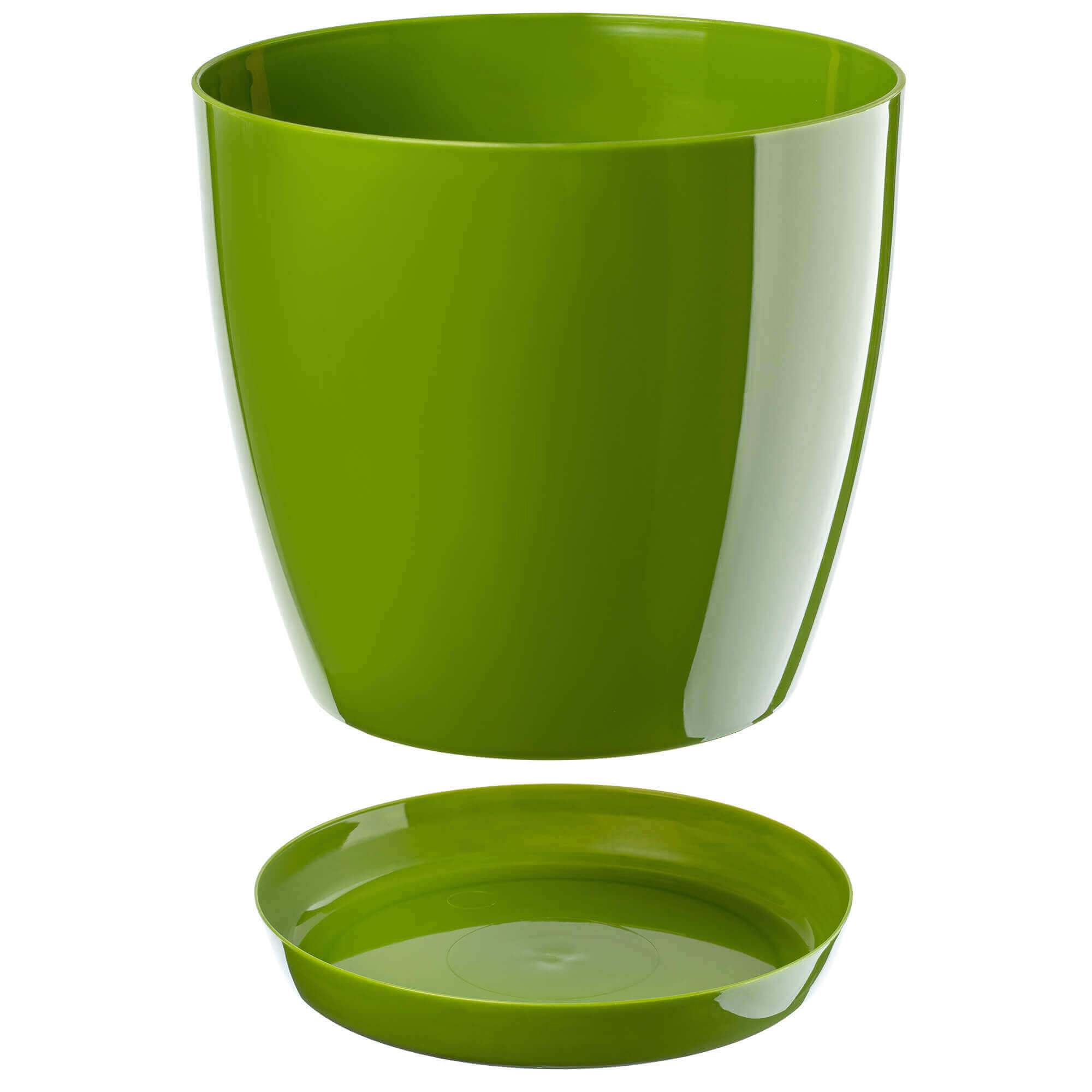 Doniczka Agen z podstawką 28 cm, zielona