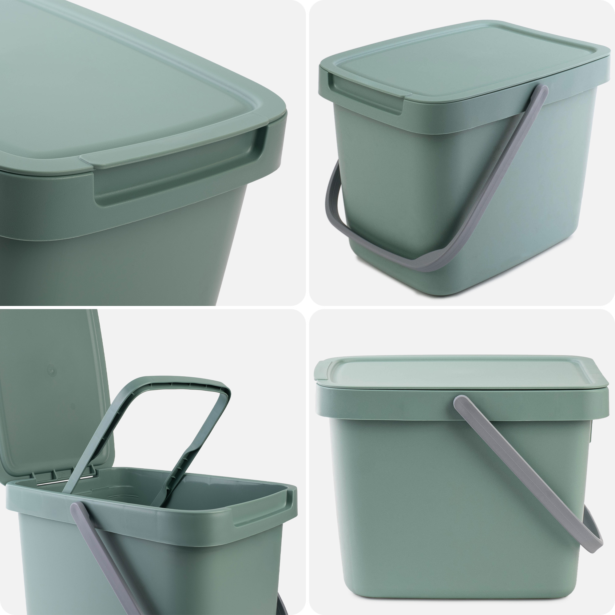 Kosz na śmieci Salans jasny zielony 6L