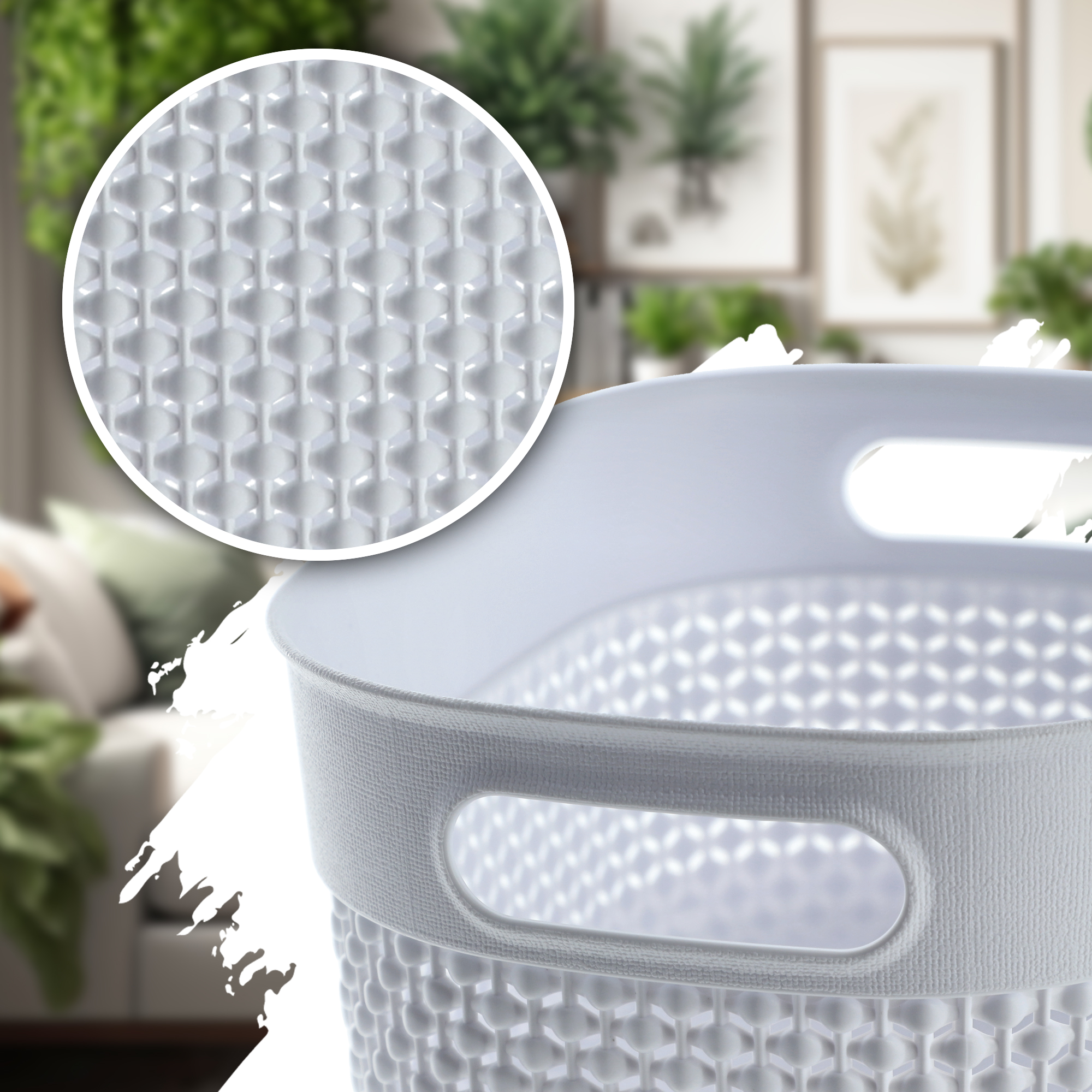 Koszyk prostokątny 3,5l Curver Filo Recycled, biały