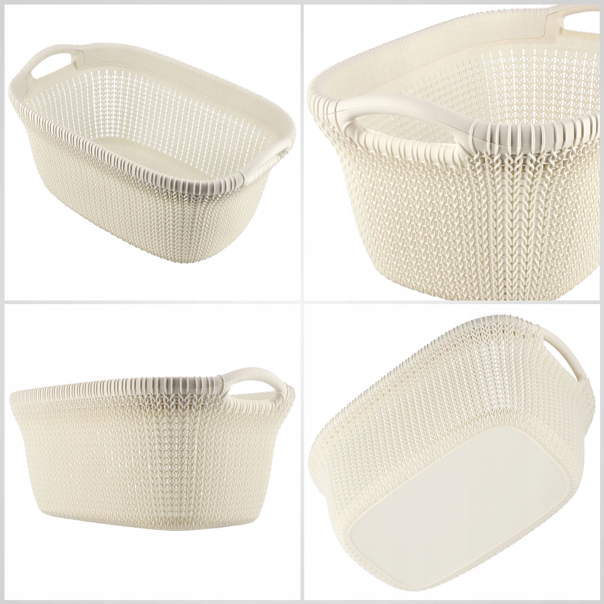 Pojemnik na bieliznę Curver Knit 40L kremowy
