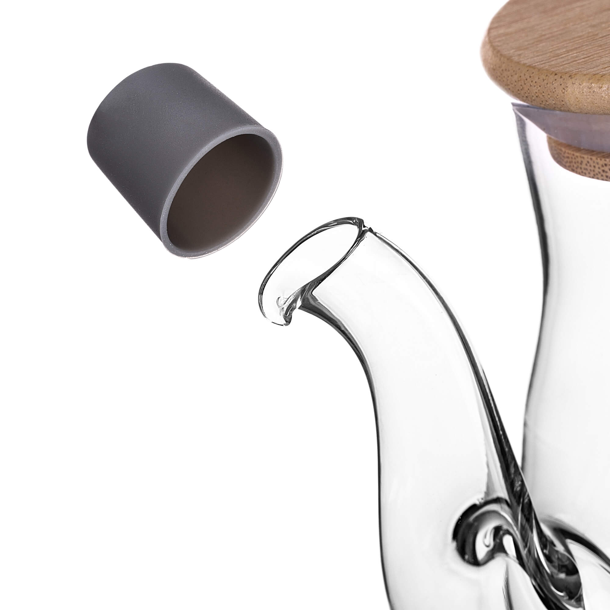 Szklany dzbanek na olej Mellitto z pokrywką i uchwytem 1000 ml