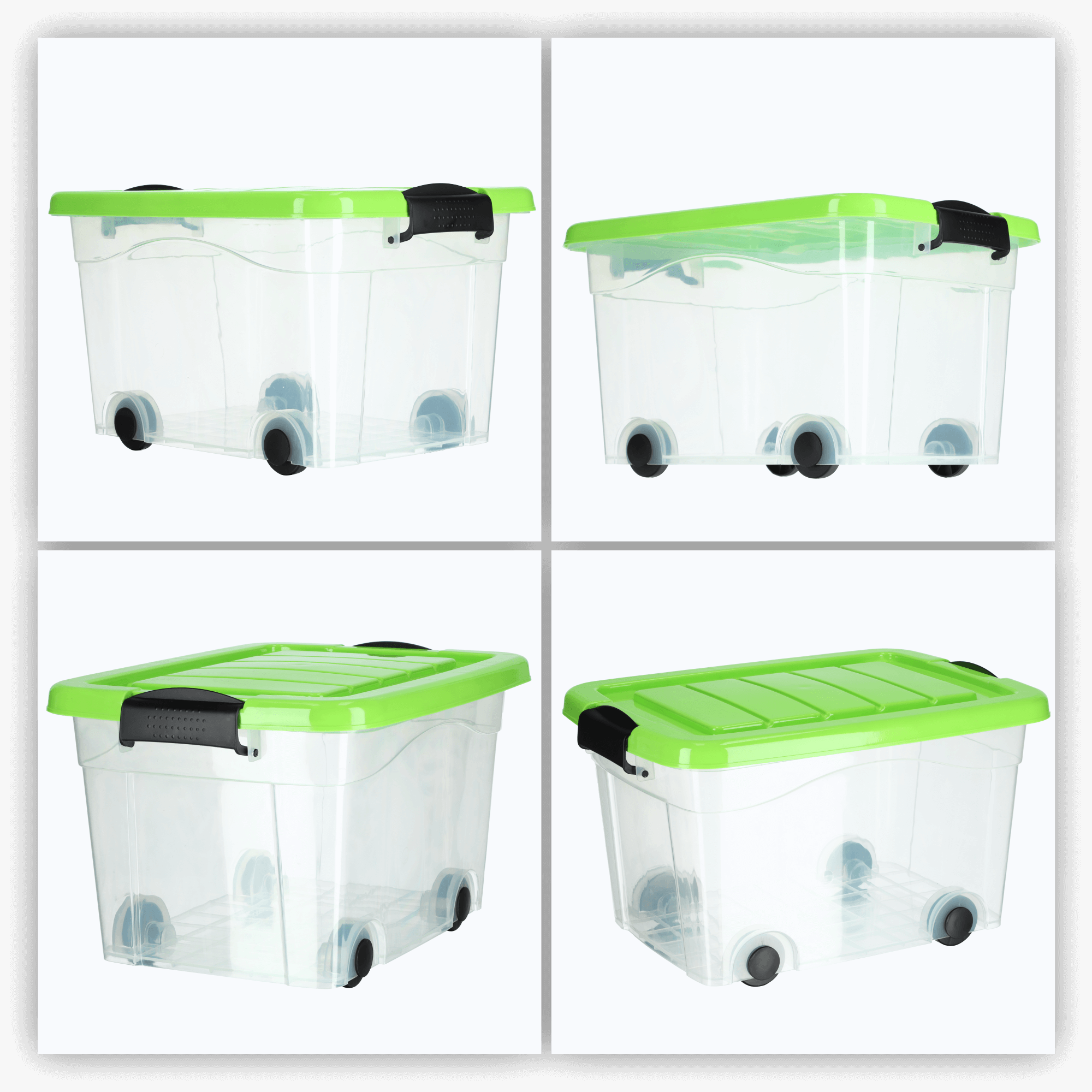 Plastikowy pojemnik na kółkach Vado 20L, zielony