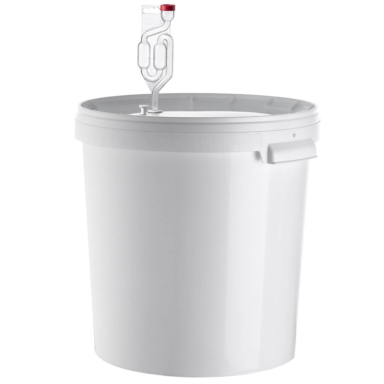 Pojemnik fermentacyjny Acerra z pokrywą 33L biały + korek + rurka fermentacyjna