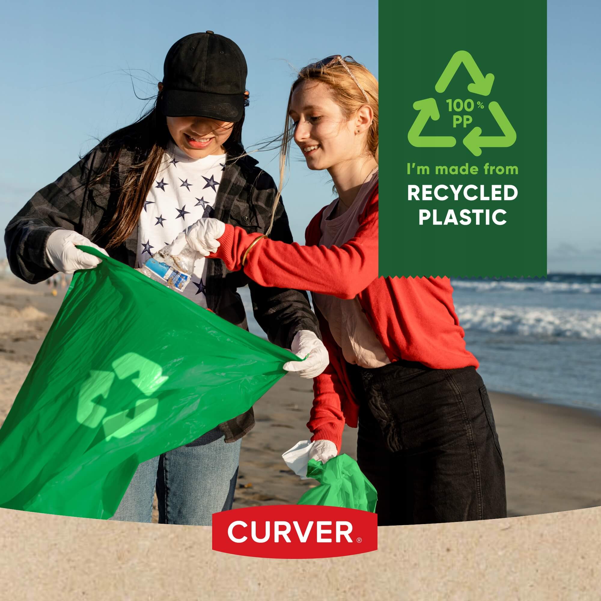 Pojemniki na żywność Curver Eco zielone 4 szt.