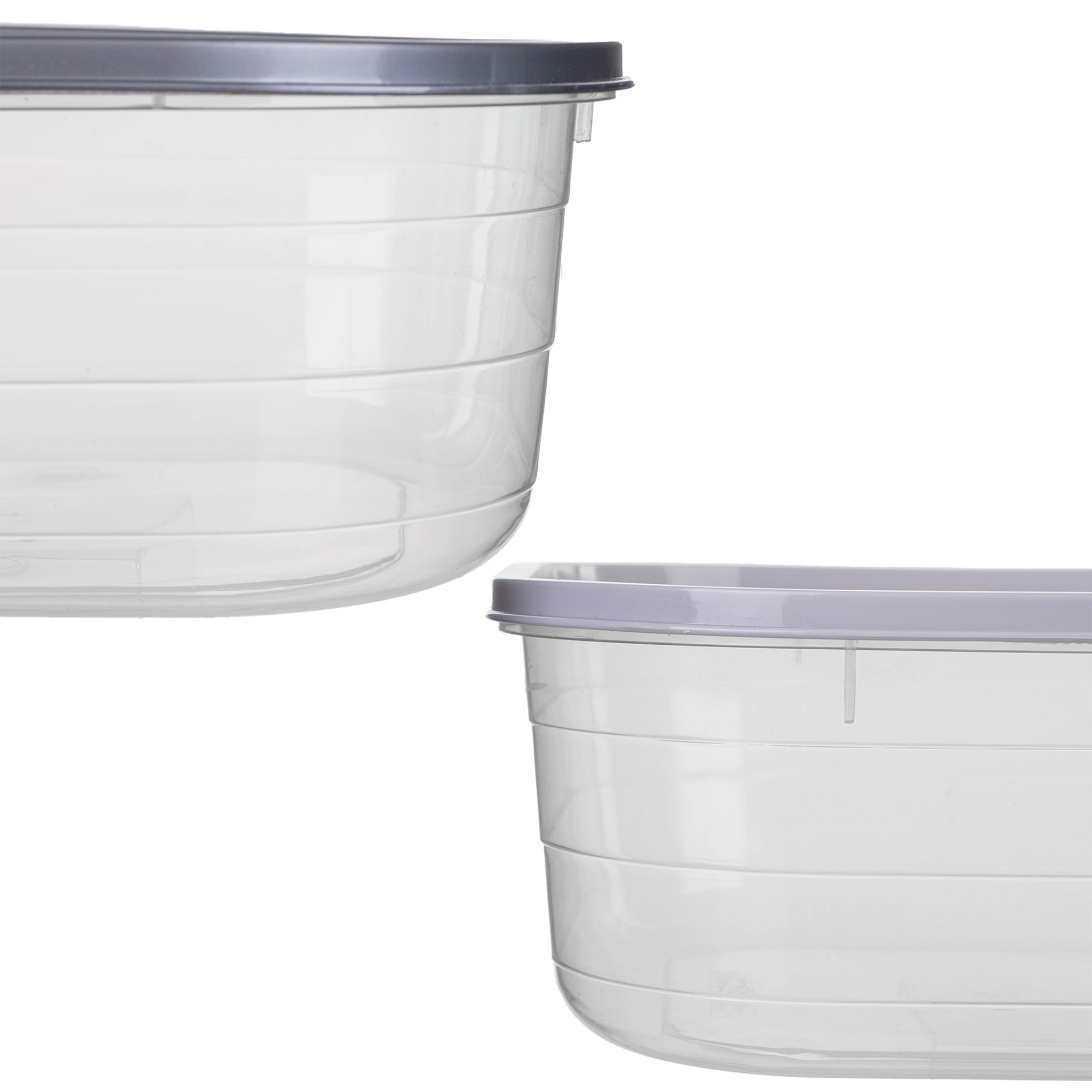 Pojemniki na żywność Reus kwadratowe 5szt, czarne