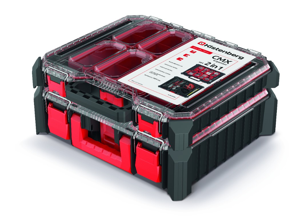 KISTENBERG Zestaw Organizerów CMX 45 B niski - KCXS4540B - czarny