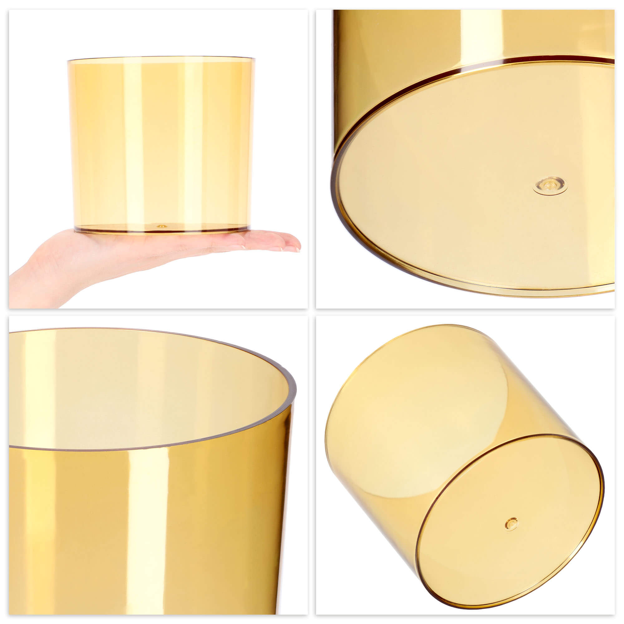 Doniczka na kwiaty okrągła Figari 12 cm, miodowy