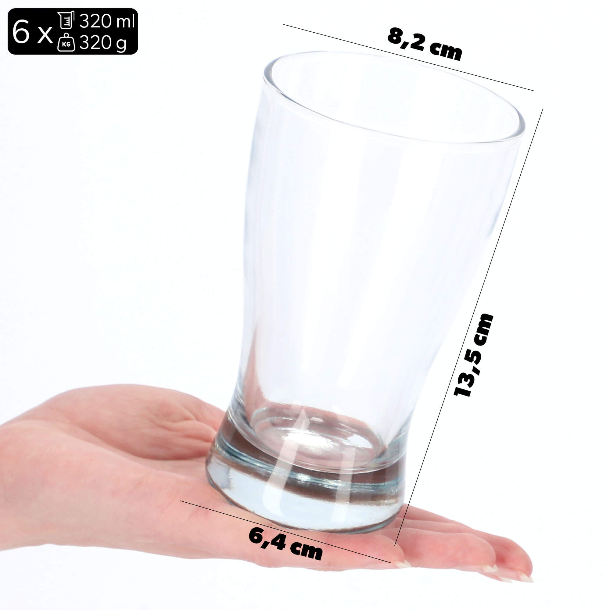 Szklanki do drinków i napojów Lauro 320 ml, 6 szt.