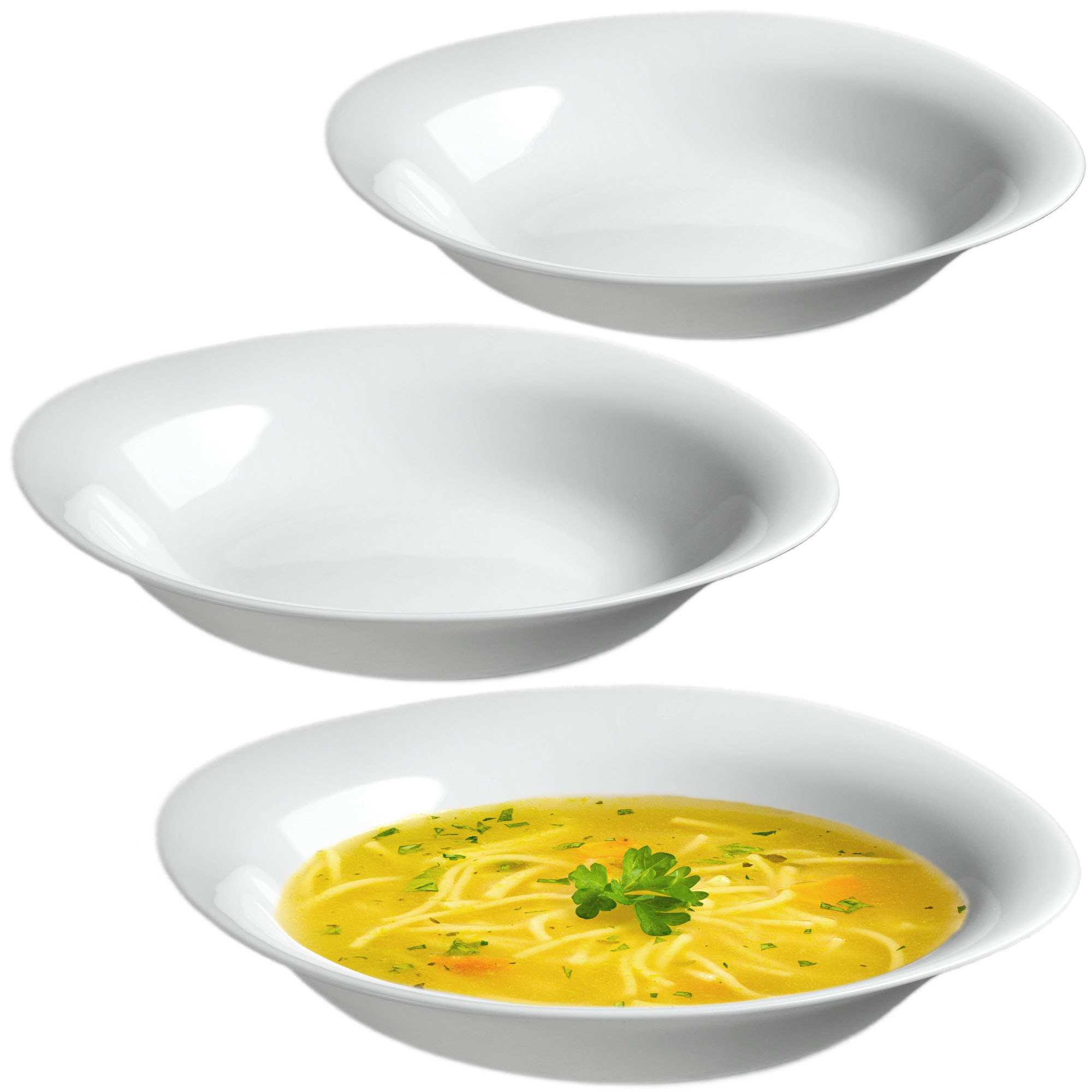 Talerz głęboki Prinier, 23 cm biały, 3 szt.