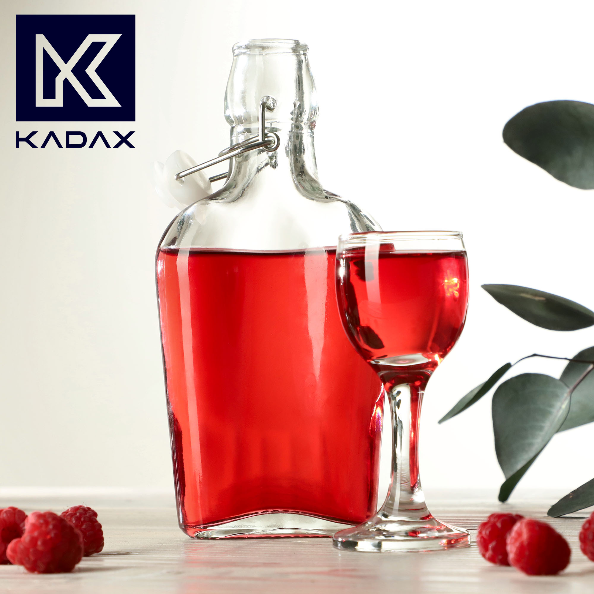 Butelka płaska z korkiem mechanicznym Preci 250 ml 6 szt.