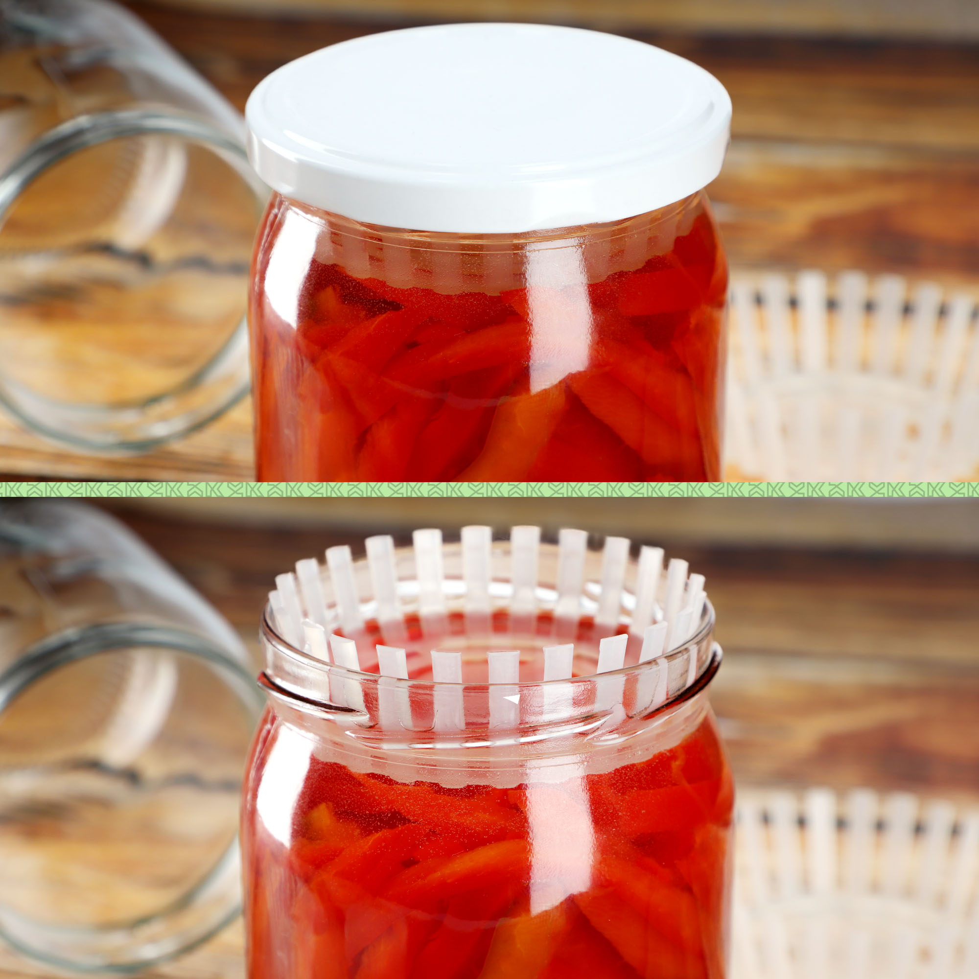 Dociski słoikowe Altedo szare fi 100mm, 20szt