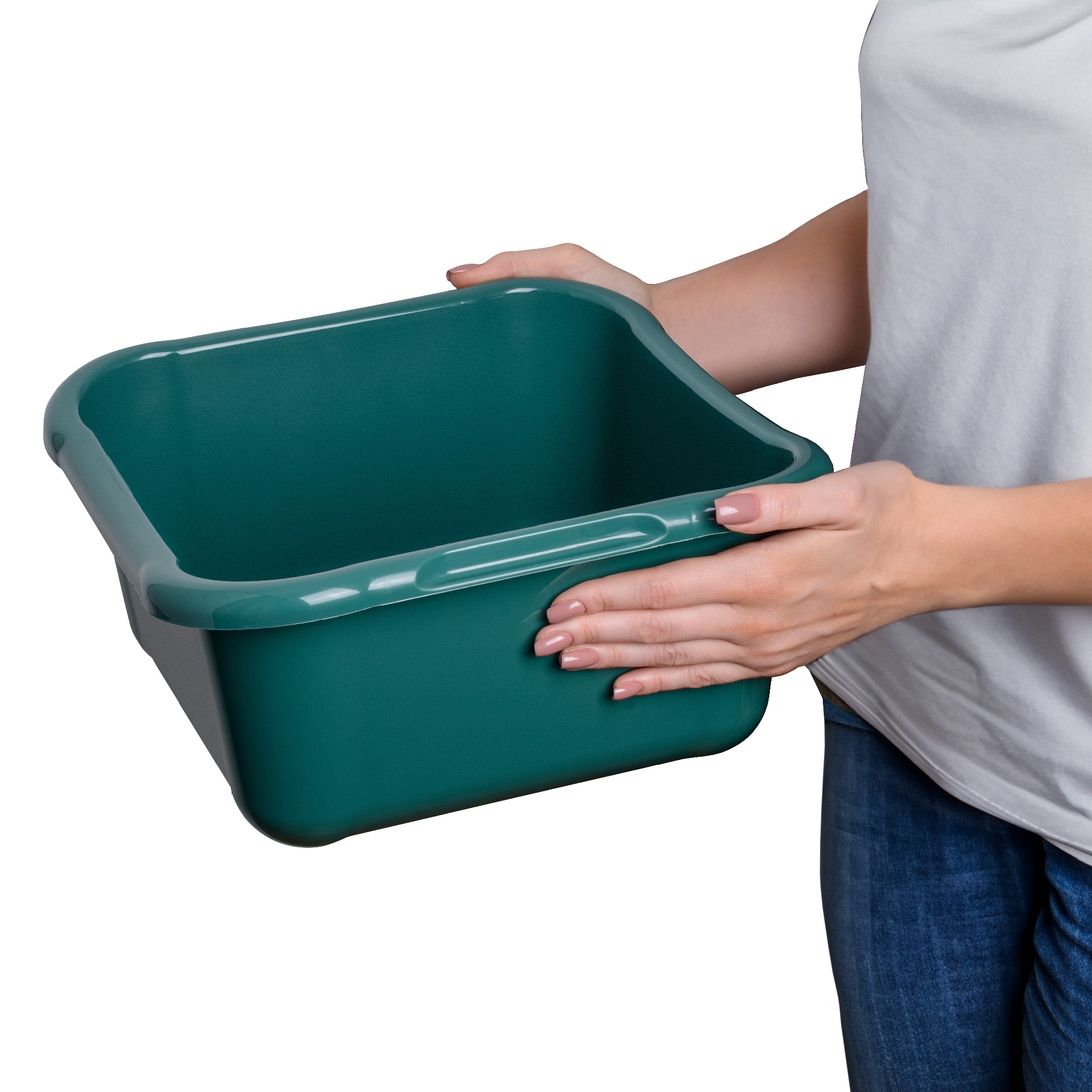 Miska kwadratowa do łazienki Kollo 8L zielony