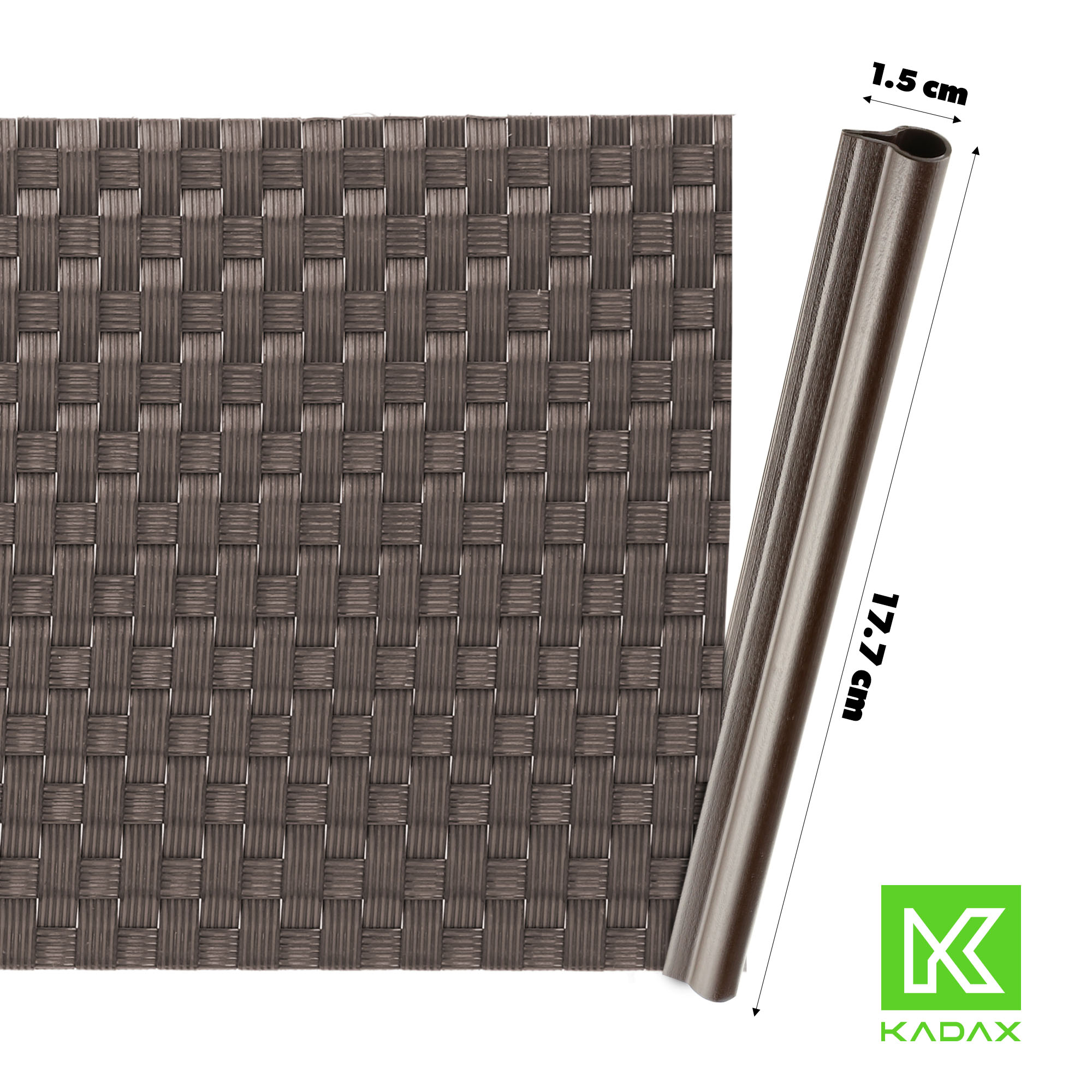 Klipsy do taśmy ogrodzeniowej ciemno brązowe 1 x 17 cm, 2 szt.