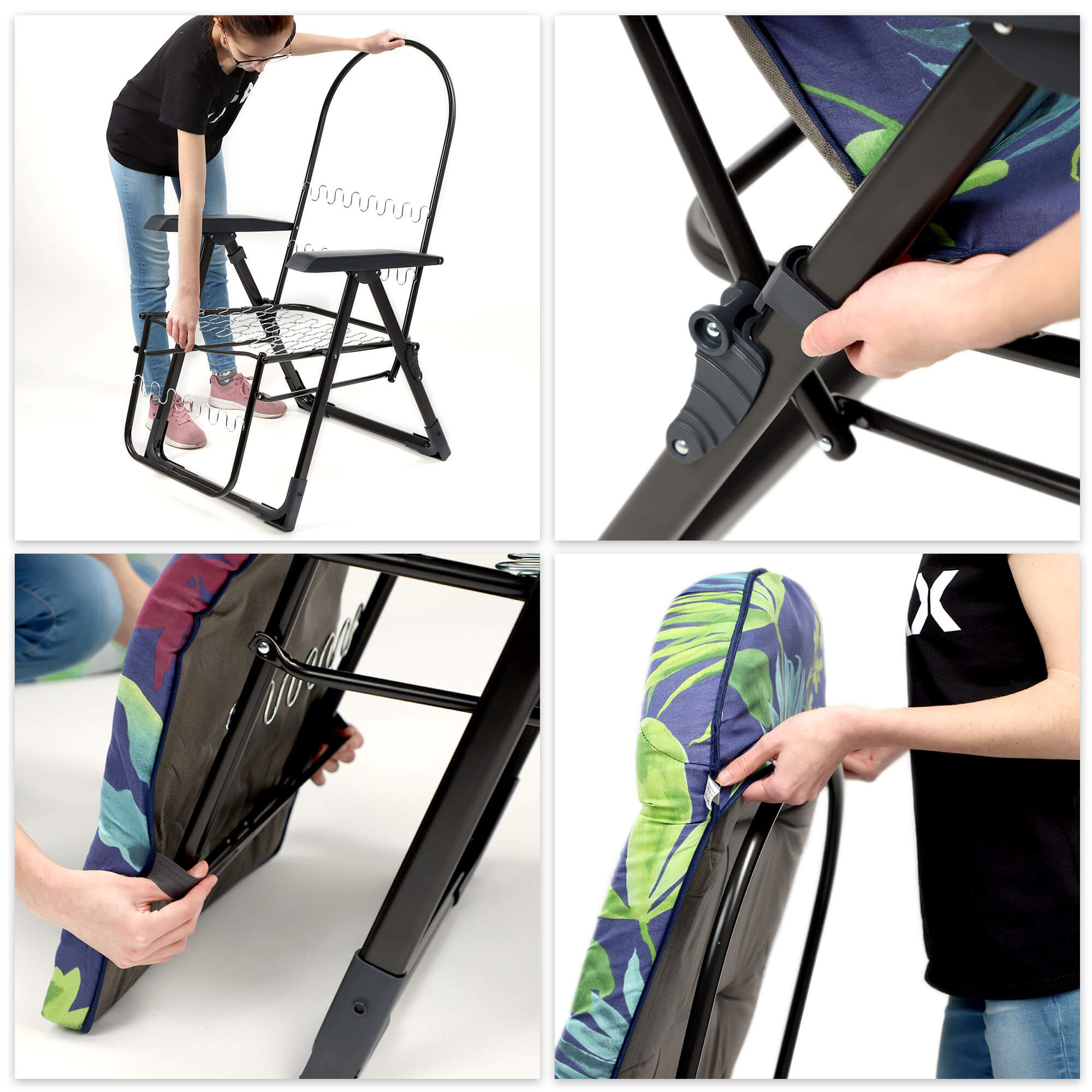 Leżak ogrodowy Soller Plus 150 x 68 cm "Kwiaty"