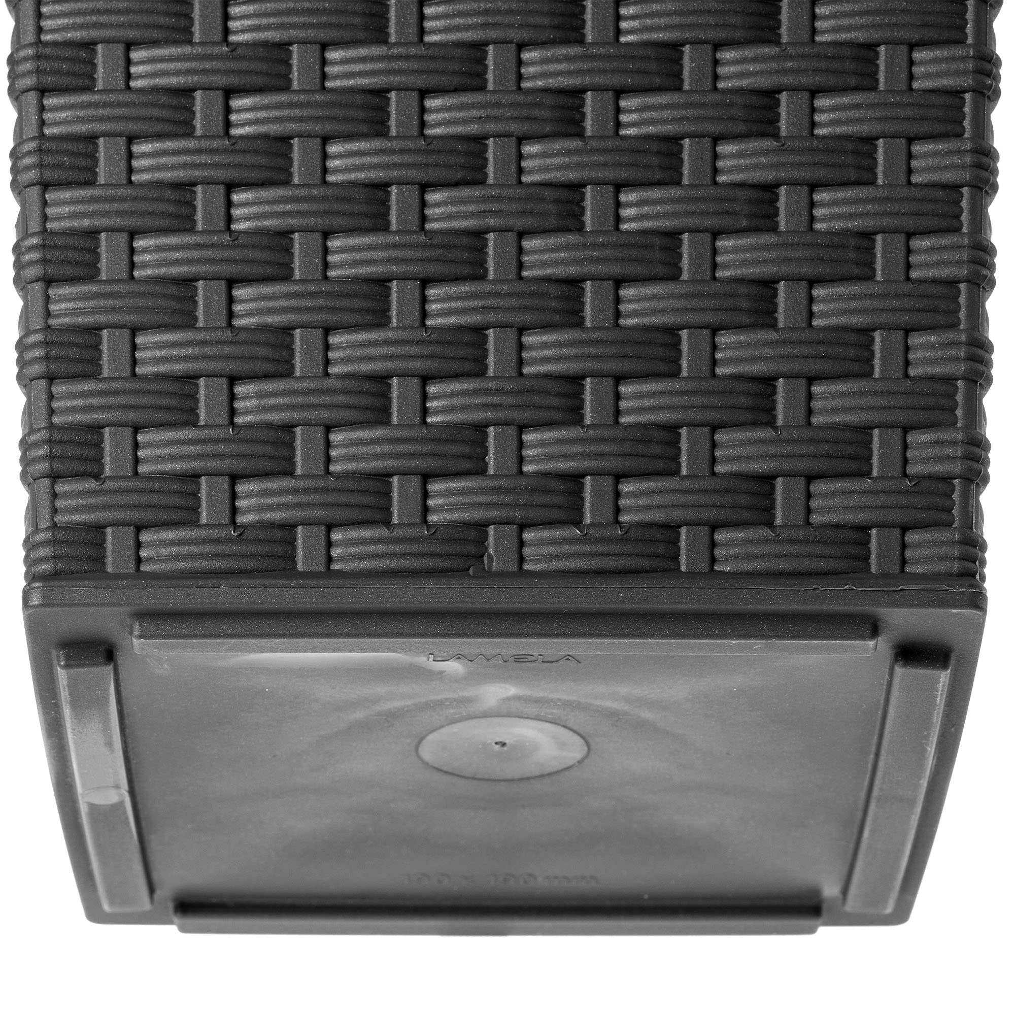 Donica z wkładem rattan Pesaro 19 cm, grafit