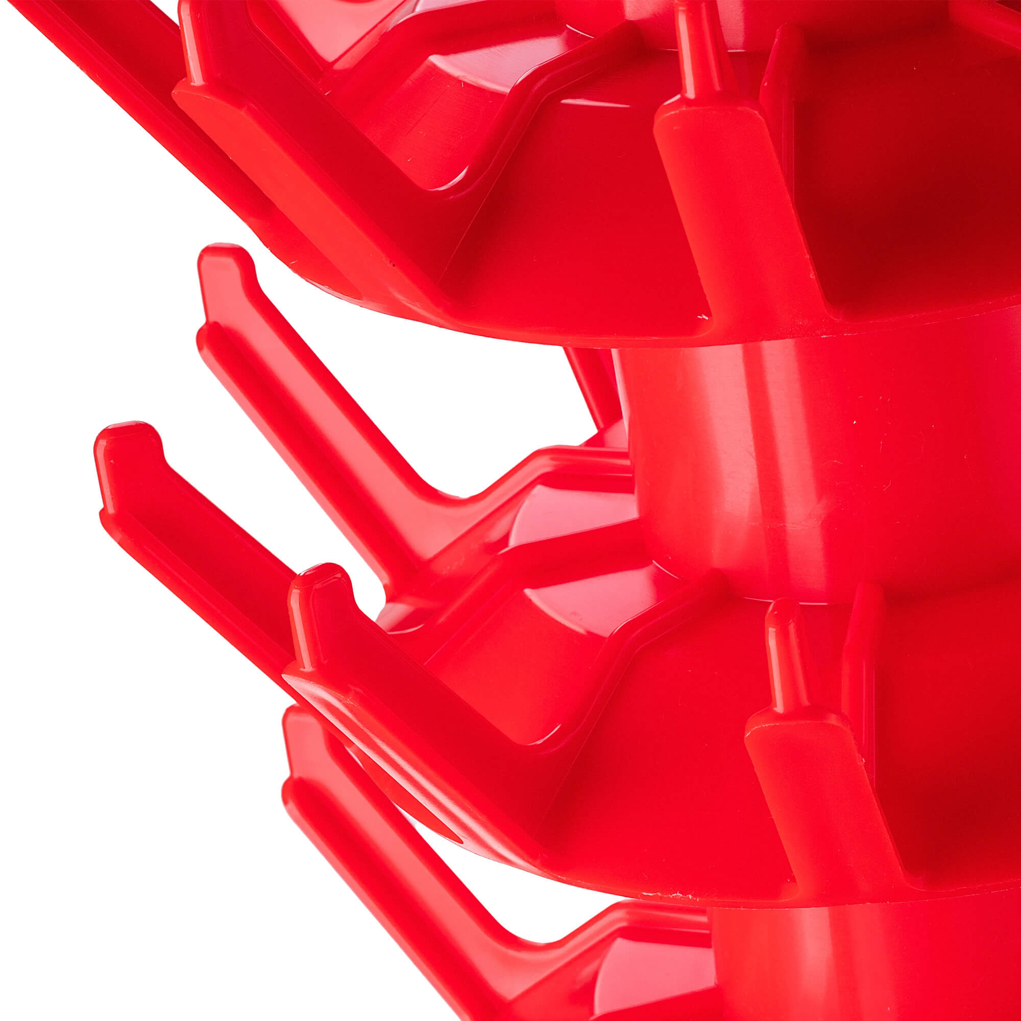 Suszarka ociekacz do butelek Nusco na 50 sztuk z uchwytem czerwony