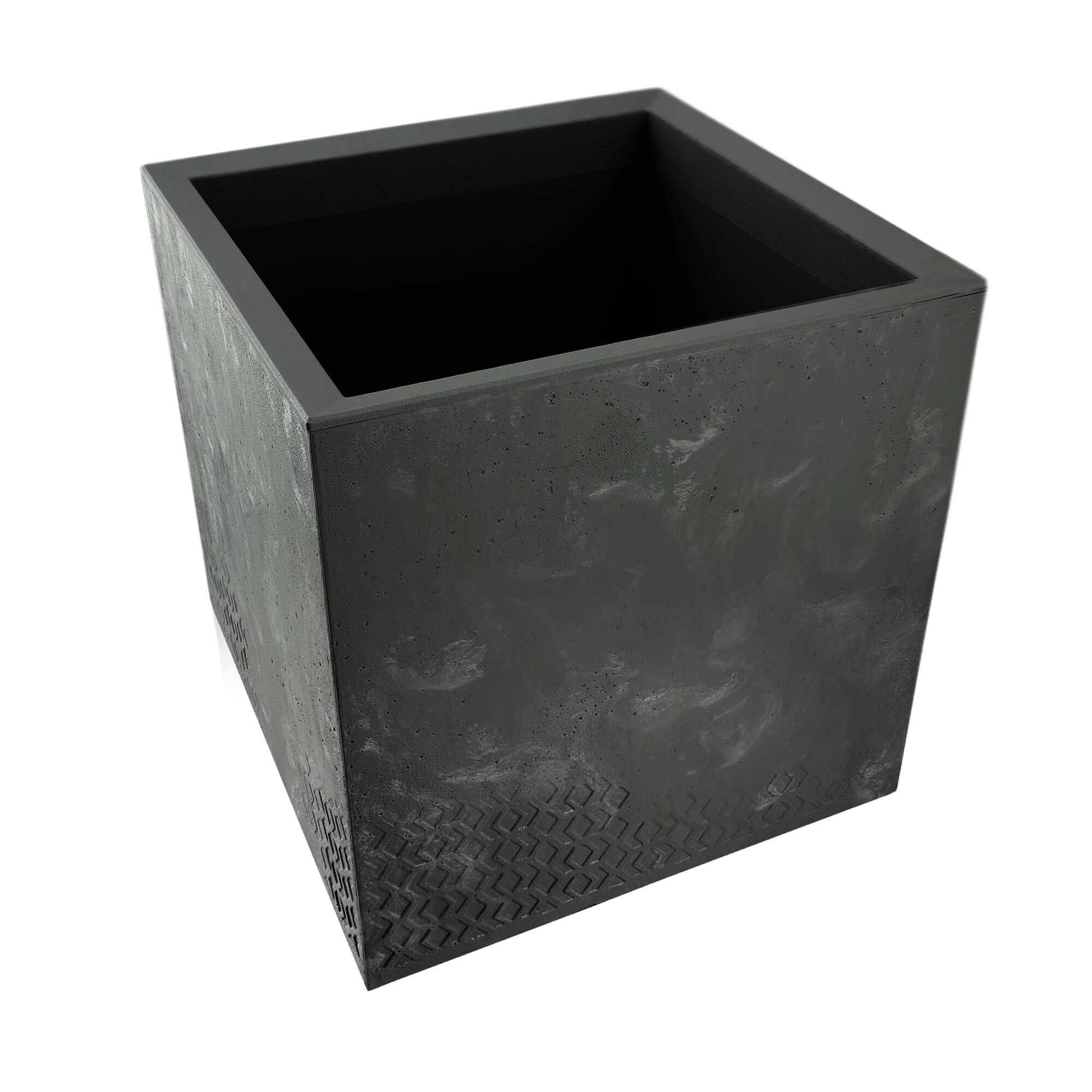 Donica na kółkach Sore 40cm czarny beton